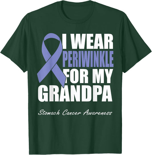 I Wear Periwinkle For My Grandpa Stomach Cancer Awareness T-Shirt - T-Shirt | Forest