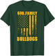 Wauconda Bulldogs God. Family. Vintage USA Flag T-Shirt - T-Shirt | Forest