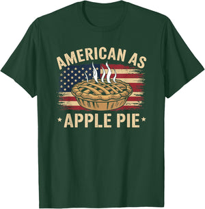 Cake Baking American As Apple Pie USA Flag T-Shirt - T-Shirt | Forest