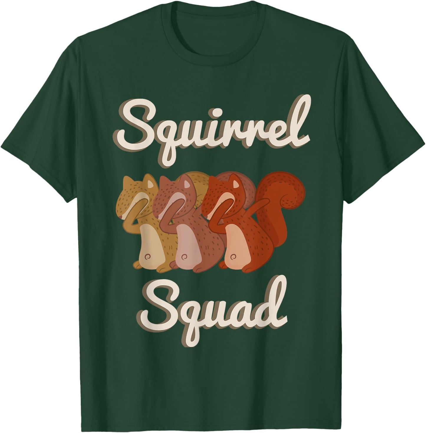 Your Squirrel Shirt Squirrel Squad -Adults Black Short Sleeve T-Shirt - T-Shirt | Forest