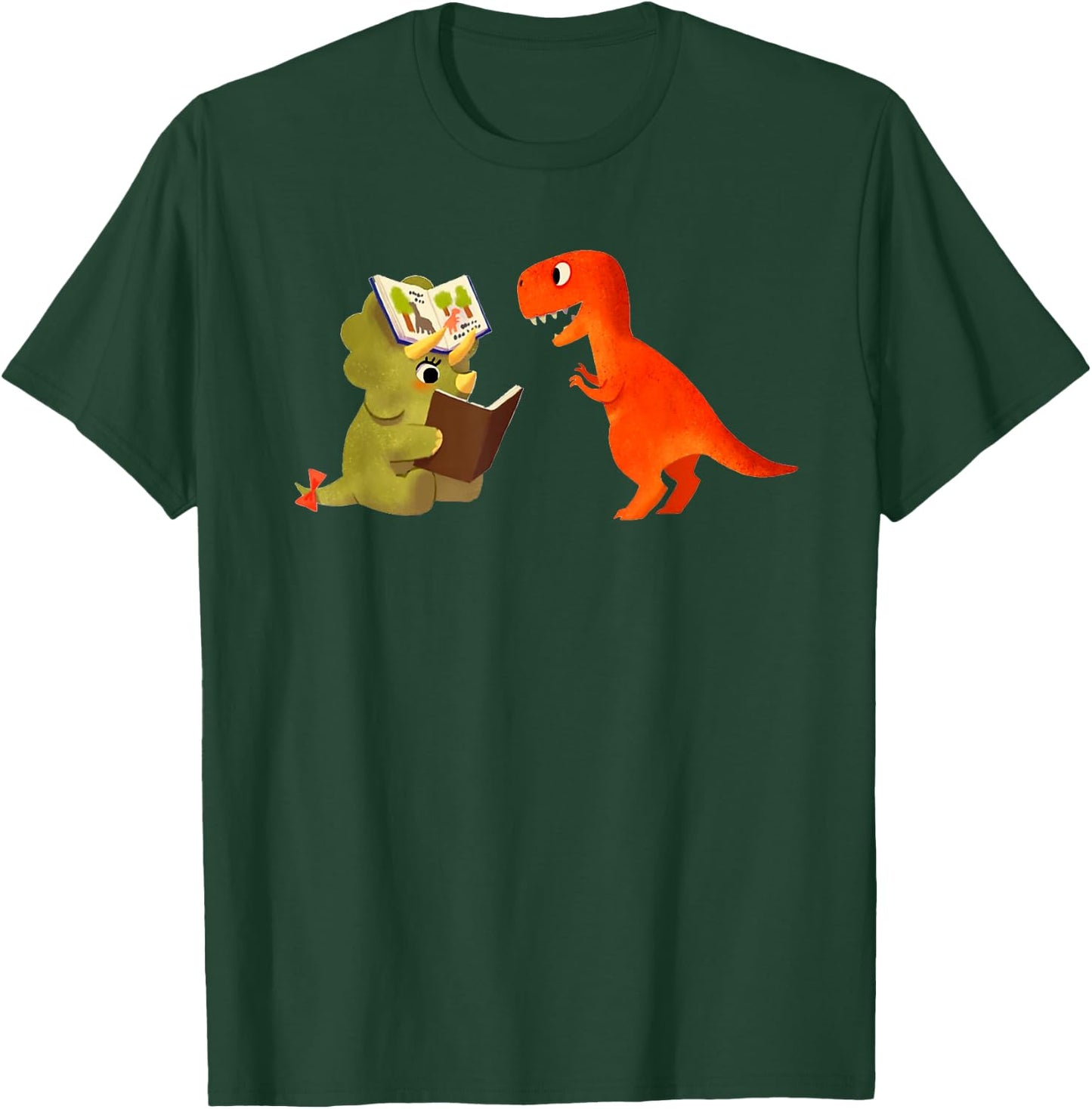 Cute Dinosaurs Book T-Shirt - T-Shirt | Forest