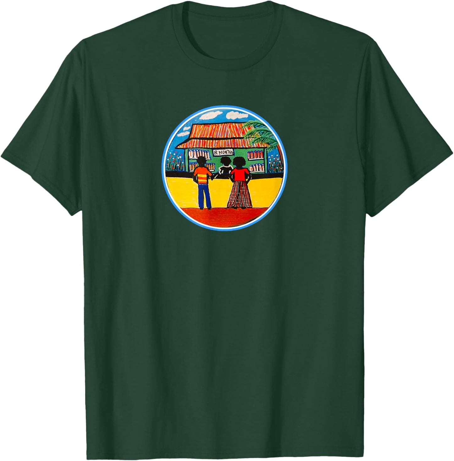 Pyram's Heart Rustic Design- Caribbean Essentials T-Shirt - T-Shirt | Forest