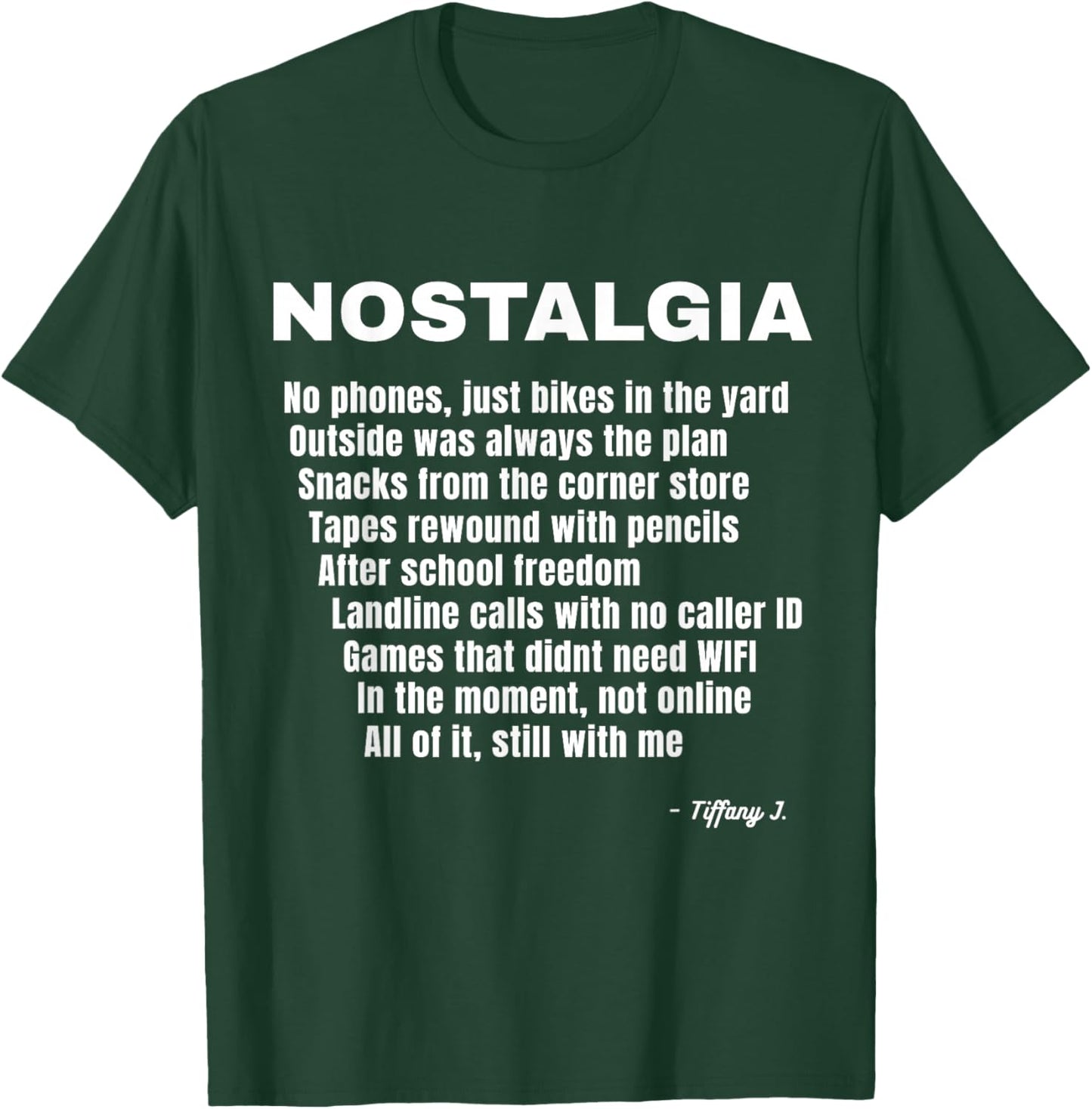 Nostalgia Acronym – Memory Lane Moment T-Shirt - T-Shirt | Forest