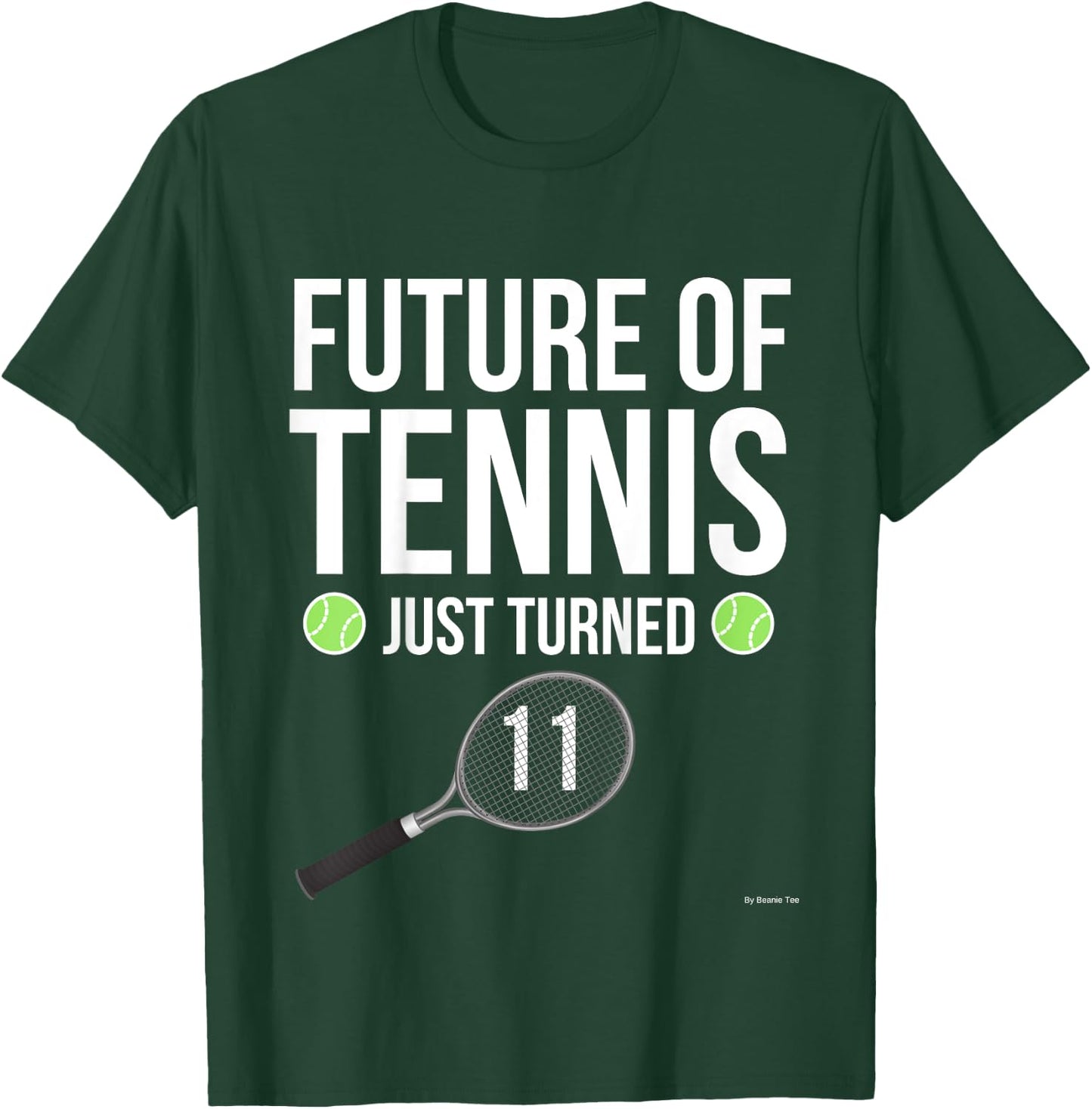 Kids 11th Birthday Tennis T Shirt 11 Year Old Birthday Gift T-Shirt - T-Shirt | Forest