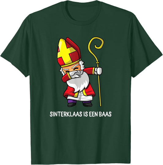 Dabbing Sinterklaas Is Een Baas Dutch Holiday Sint T-Shirt - T-Shirt | Forest