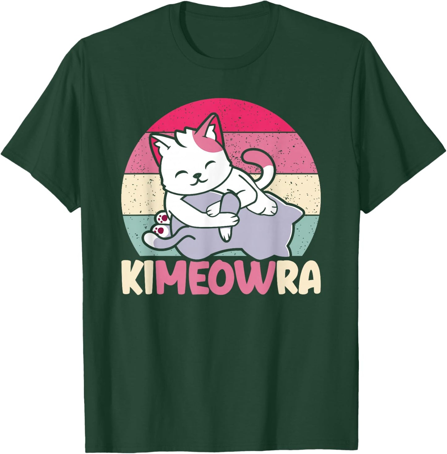 Cute Kimeowra | Funny Brazilian Jiu Jitsu BJJ Cat MMA T-Shirt - T-Shirt | Forest