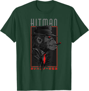 Japanese Gorilla Monkey Gang Gangsta Mafia Hitman Asian T-Shirt - T-Shirt | Forest