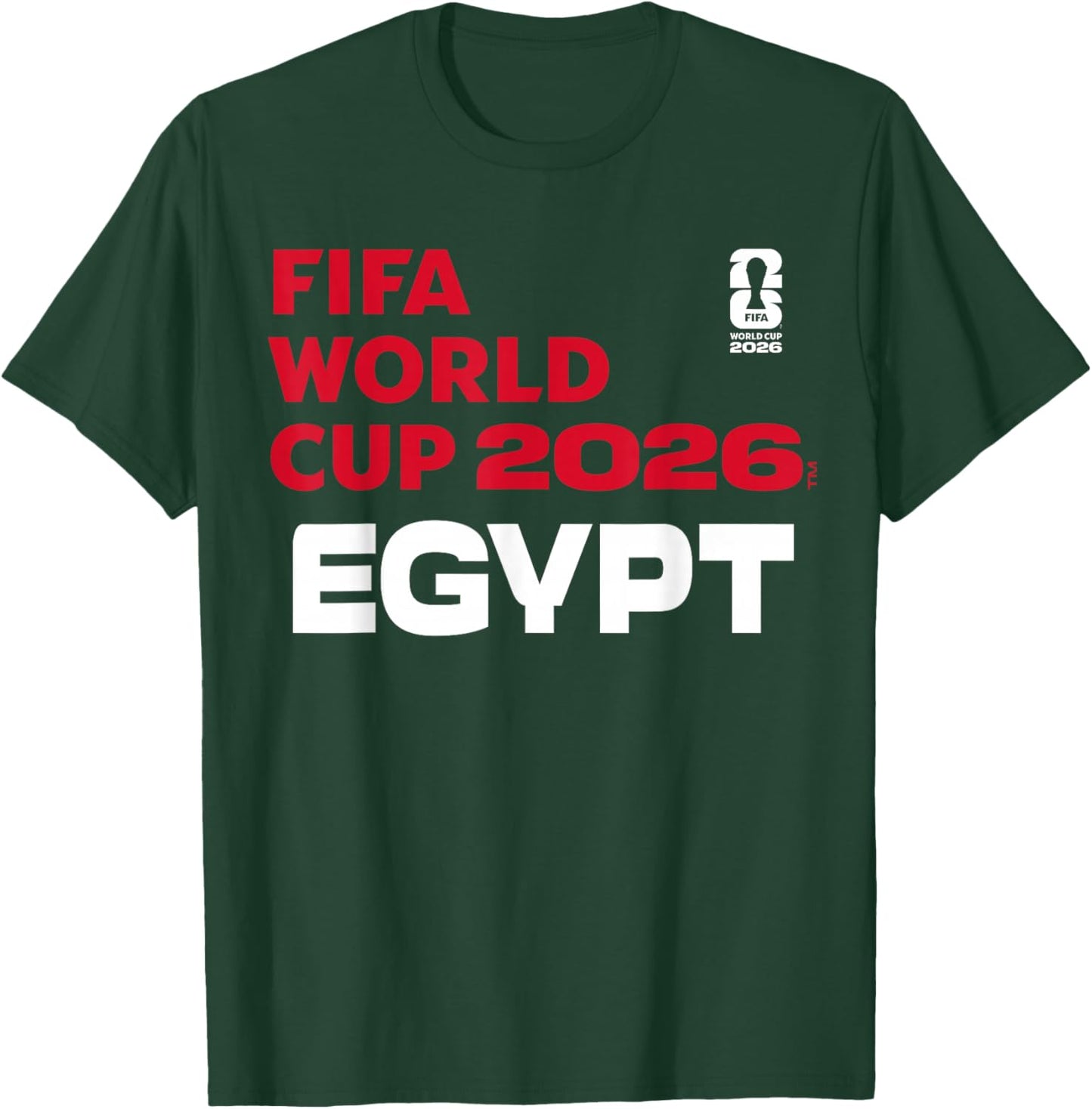 FIFA World CUP26 Egypt Block Letters T-Shirt - T-Shirt | Forest