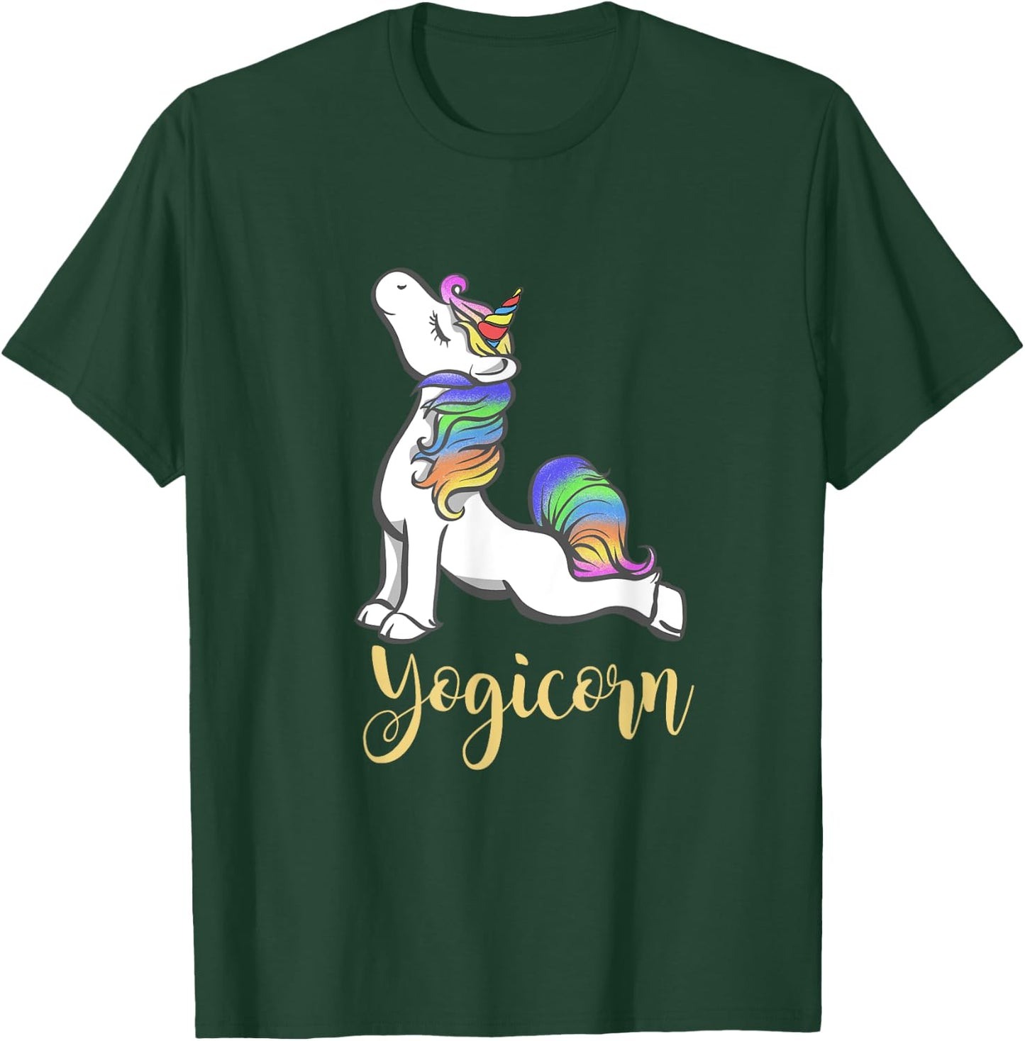 Women Yogicorn Unicorn Yoga T-Shirt - T-Shirt | Forest
