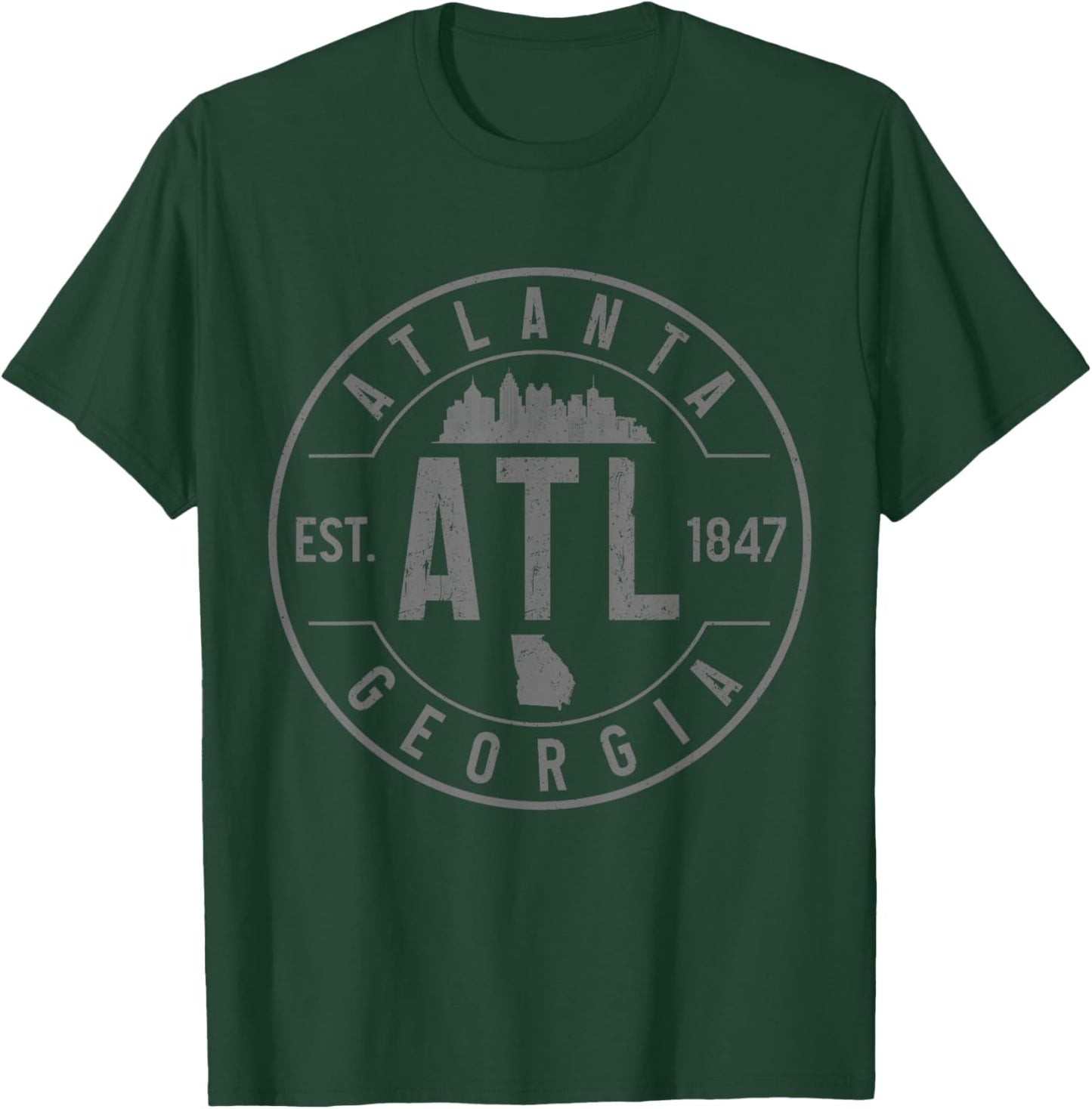 Atlanta Georgia ATL Pride Vintage T-Shirt - T-Shirt | Forest