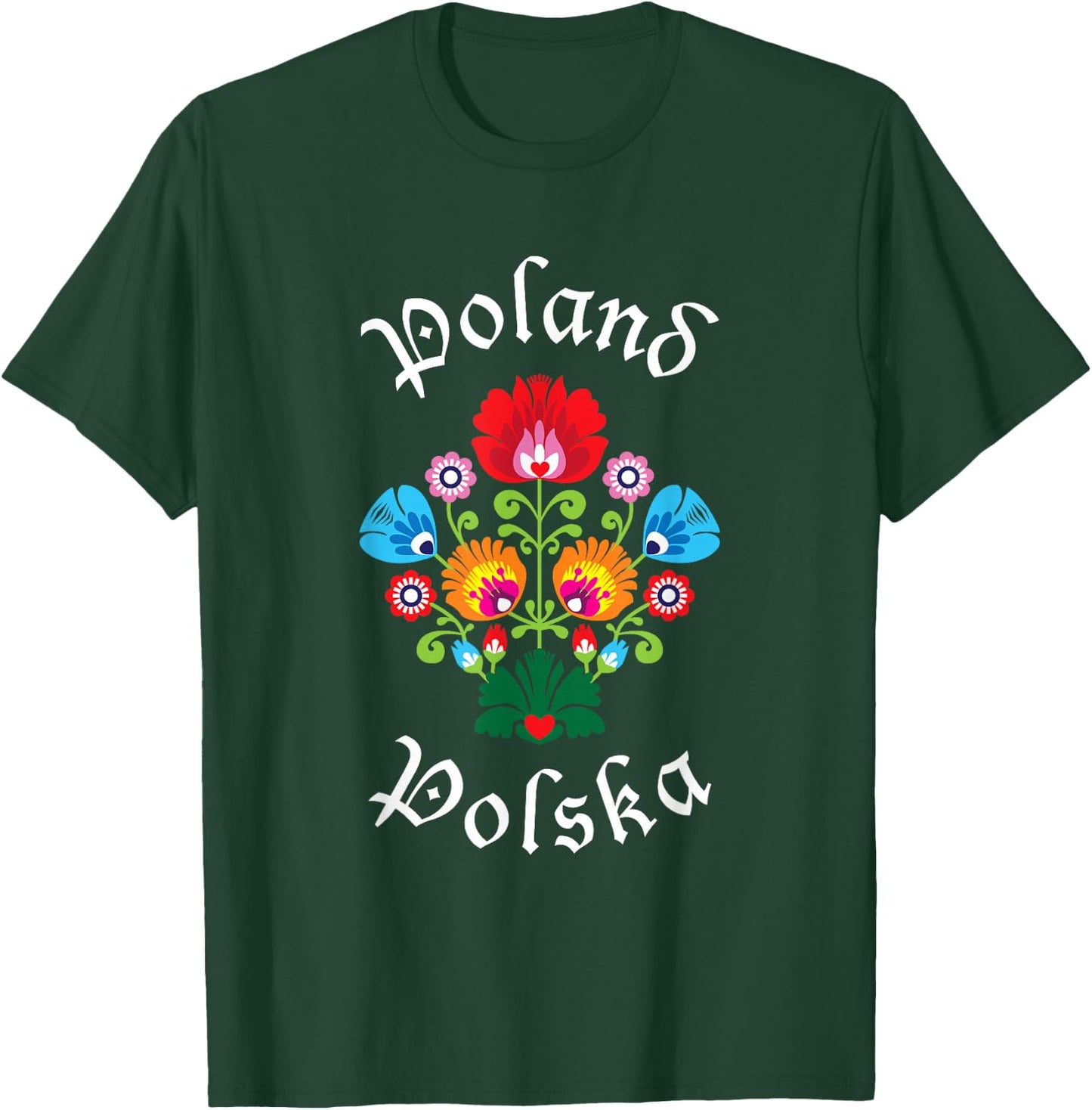POLAND | Folk Art WYCINANKI Polska, Polish Folklore Fest T-Shirt - T-Shirt | Forest