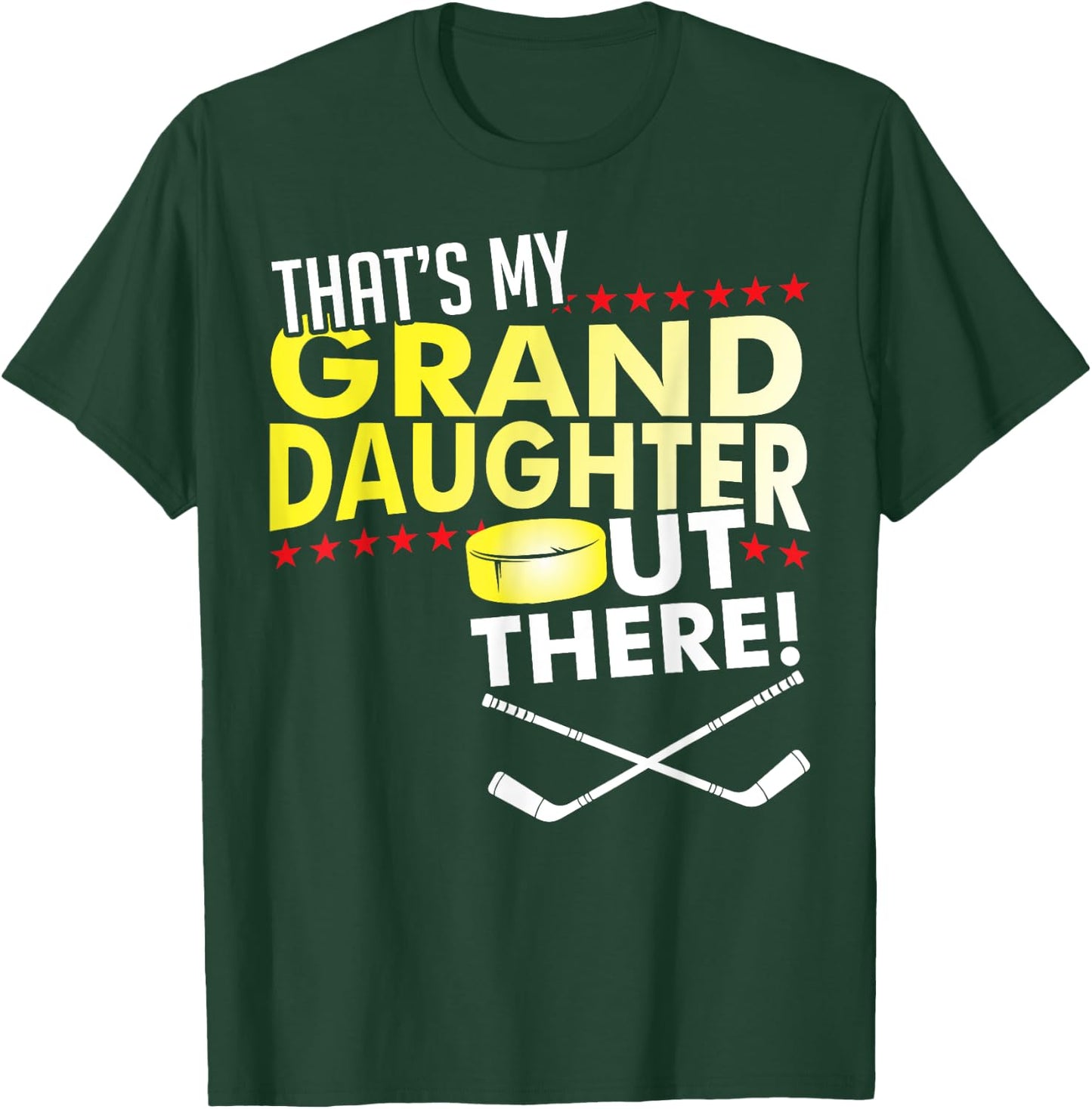 Meine Enkelin - Ice Hockey-Grandpa & Oma T-Shirt - T-Shirt | Forest
