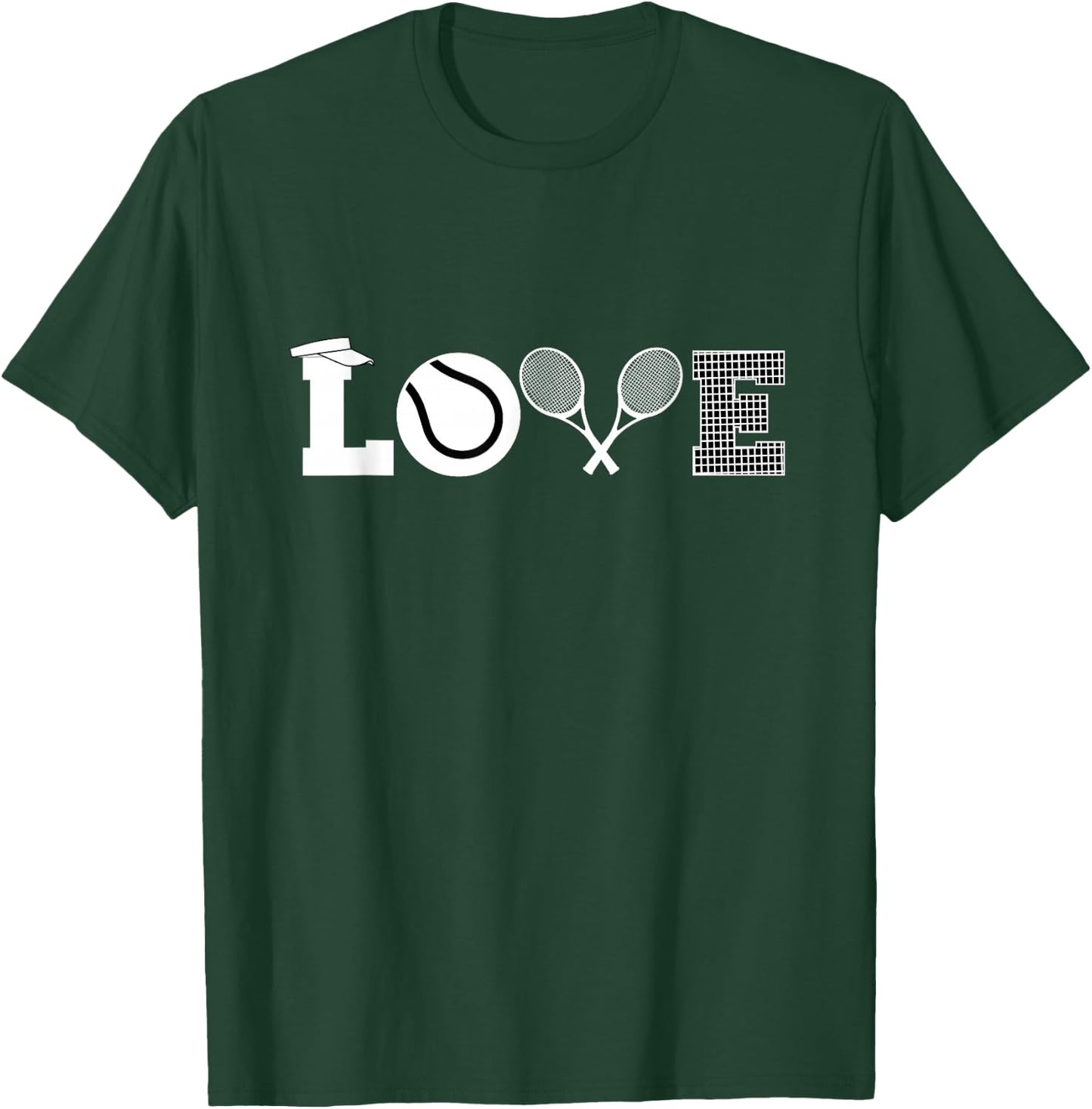 Tennis Love - Tennis Fan Tennis Player Gift Tennis Lover T-Shirt - T-Shirt | Forest