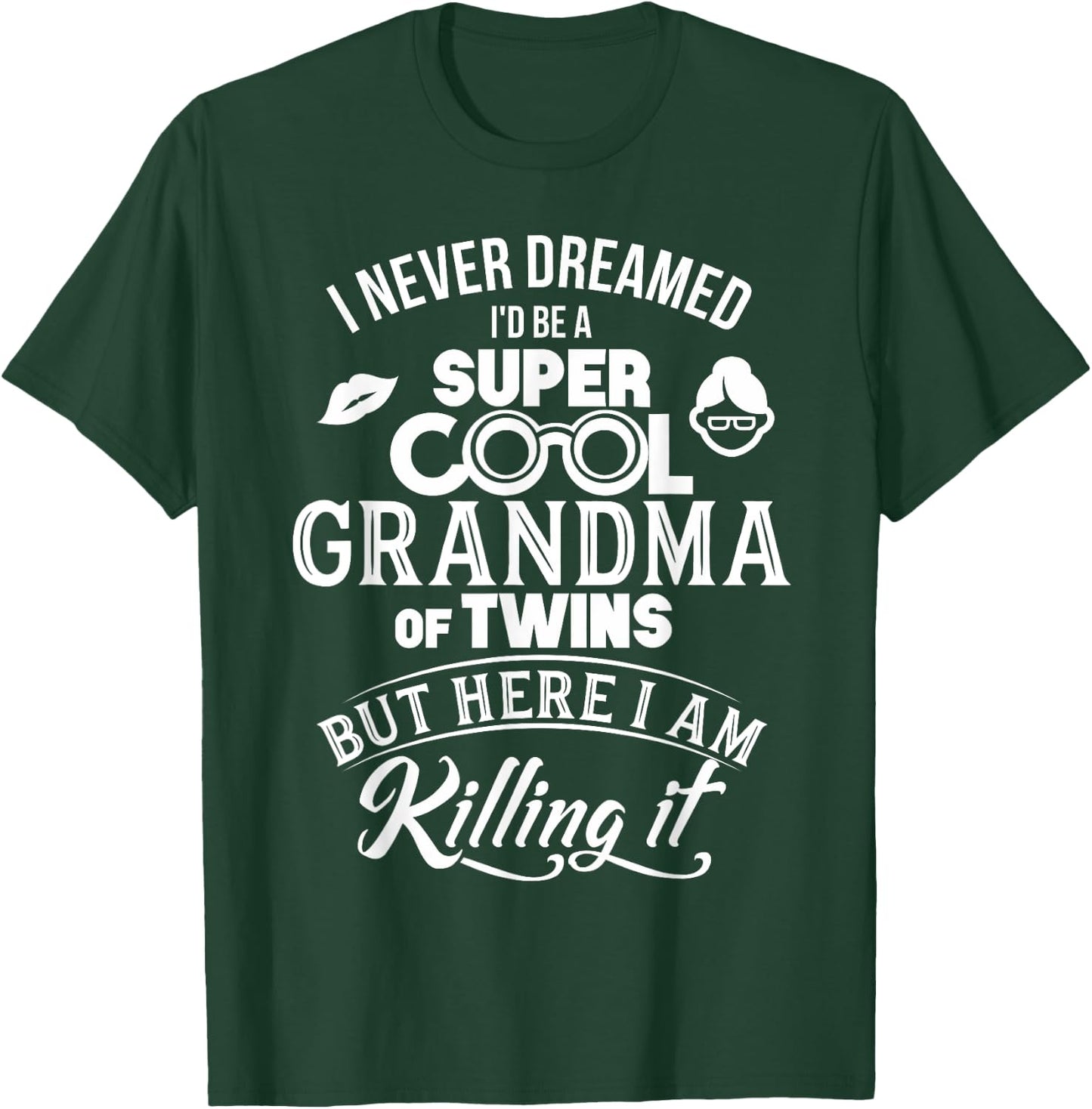 Super Cool Grandma Of Twins Mothers Day Shirt Gifts T-Shirt - T-Shirt | Forest