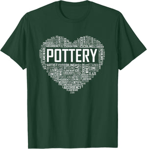 Proud Clay Pottery Heart for Ceramic Artists T-Shirt - T-Shirt | Forest