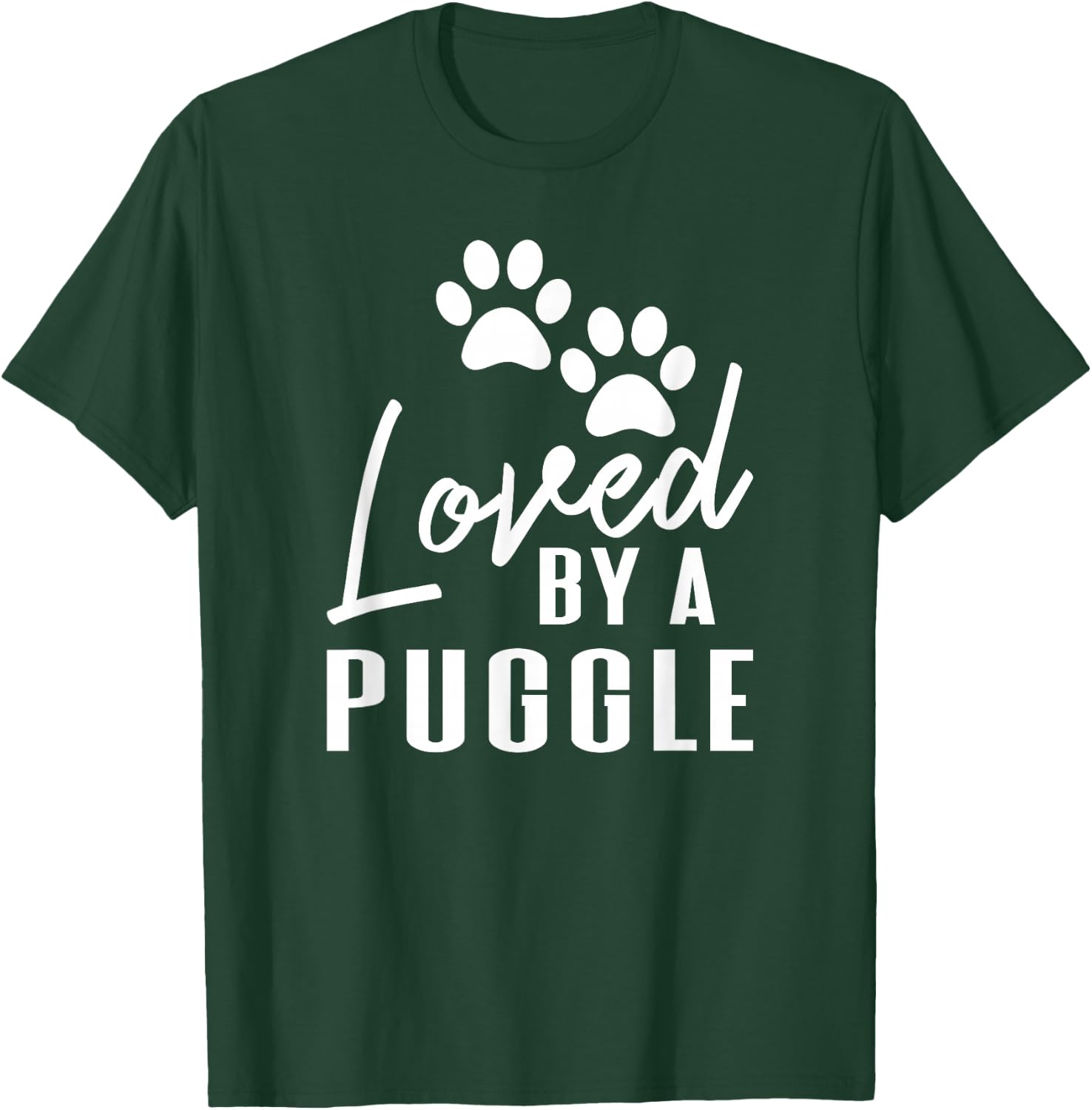 Loved By A Puggle Dog Mom or Dog Dad T-Shirt - T-Shirt | Forest
