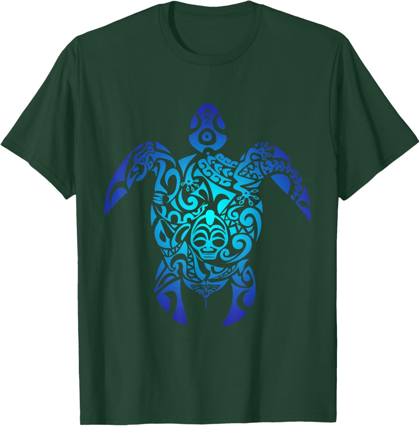 Tribal Sea Turtle Hawaii Islander Polynesian Maori Art T-Shirt - T-Shirt | Forest