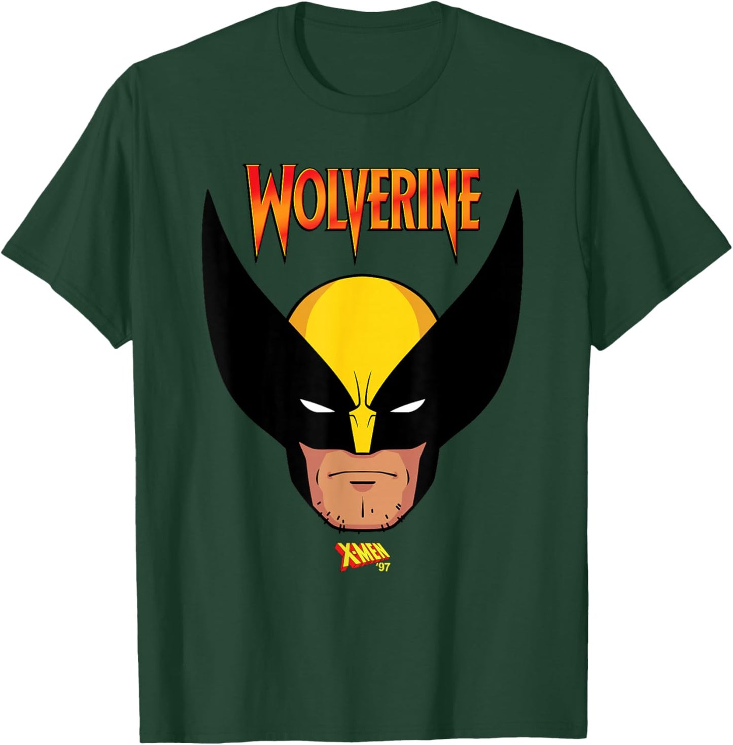 Marvel X-Men '97 Wolverine Logan Mutant Hero Big Face T-Shirt - T-Shirt | Forest