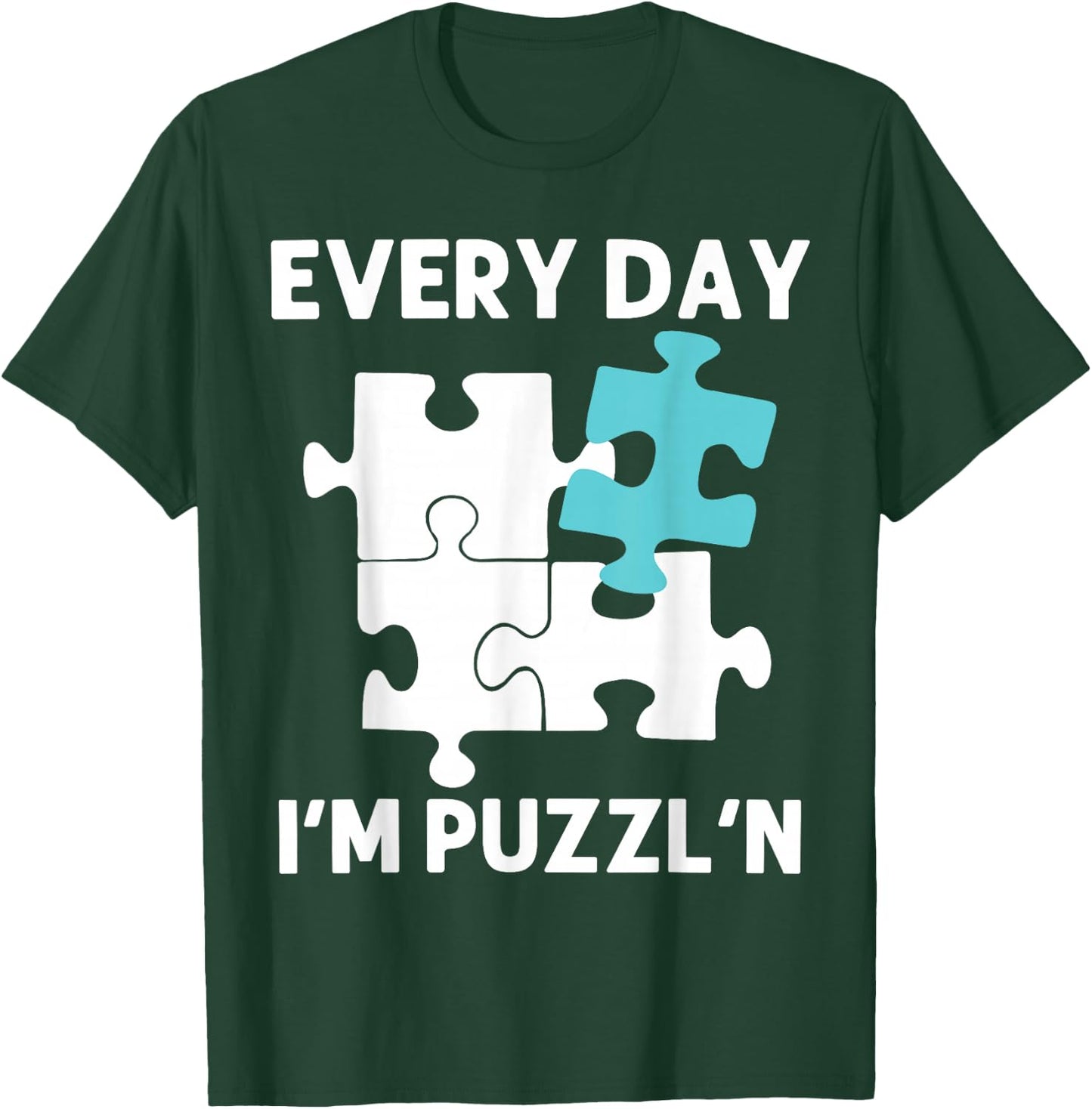 Funny Jigsaw Puzzle Design Women Adults Puzzle Lover T-Shirt - T-Shirt | Forest