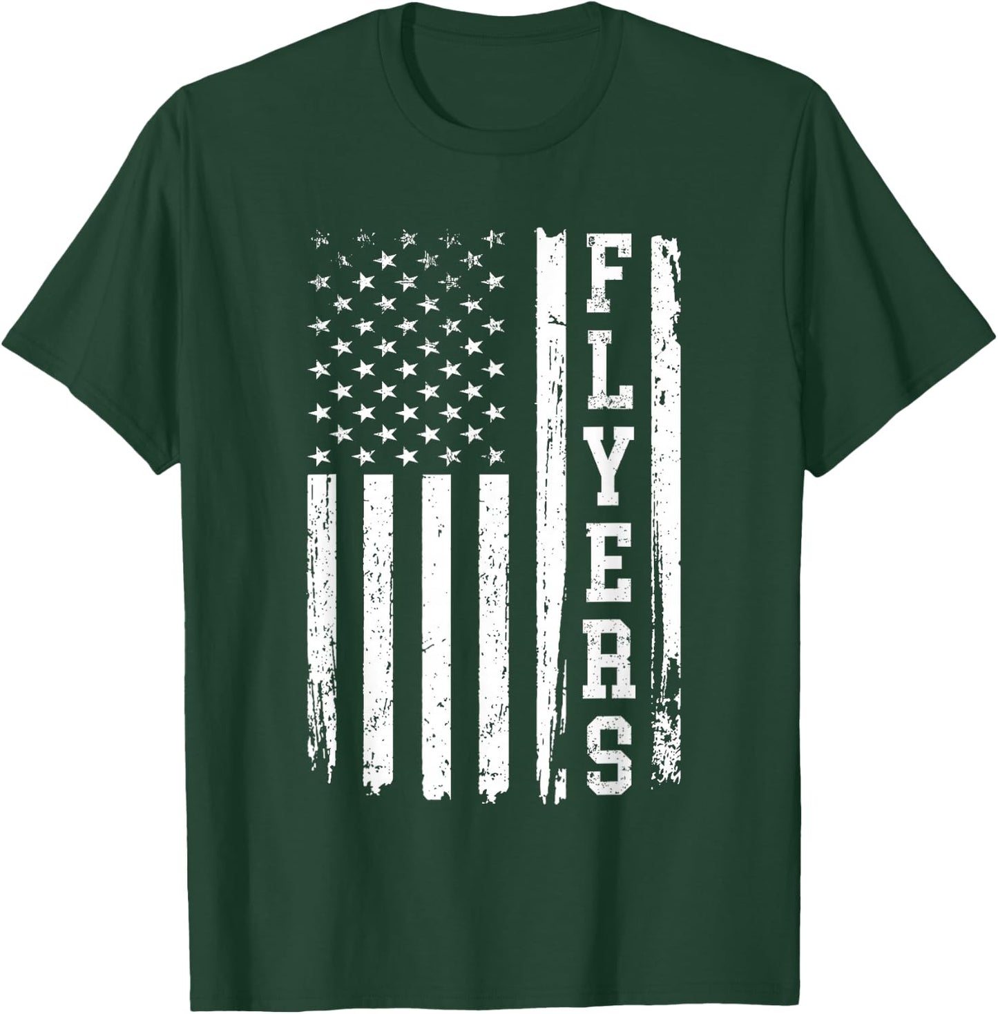 Flyers US Flag Vintage Gift Women Boys Girls Kids T-Shirt - T-Shirt | Forest