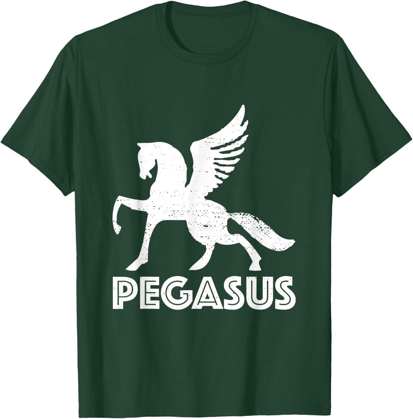 White Pegasus T Shirt Distressed Magic Unicorn Horse Galaxy T-Shirt - T-Shirt | Forest