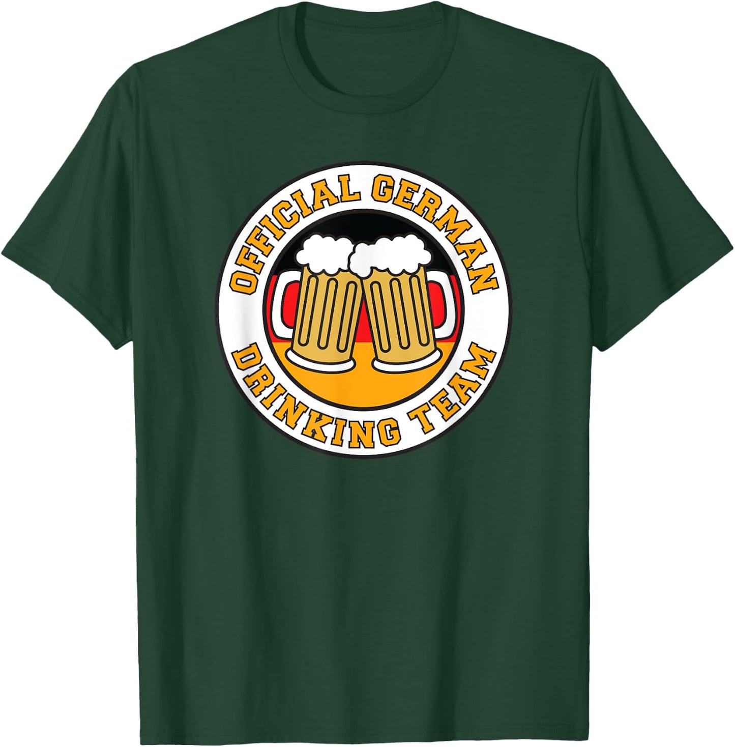 Official German Drinking Team Flag Germany Funny Beer T-Shirt - T-Shirt | Forest