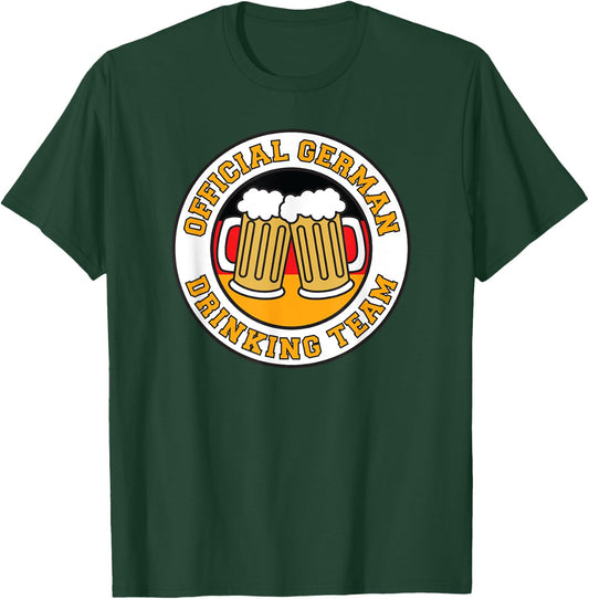 Official German Drinking Team Flag Germany Funny Beer T-Shirt - T-Shirt | Forest