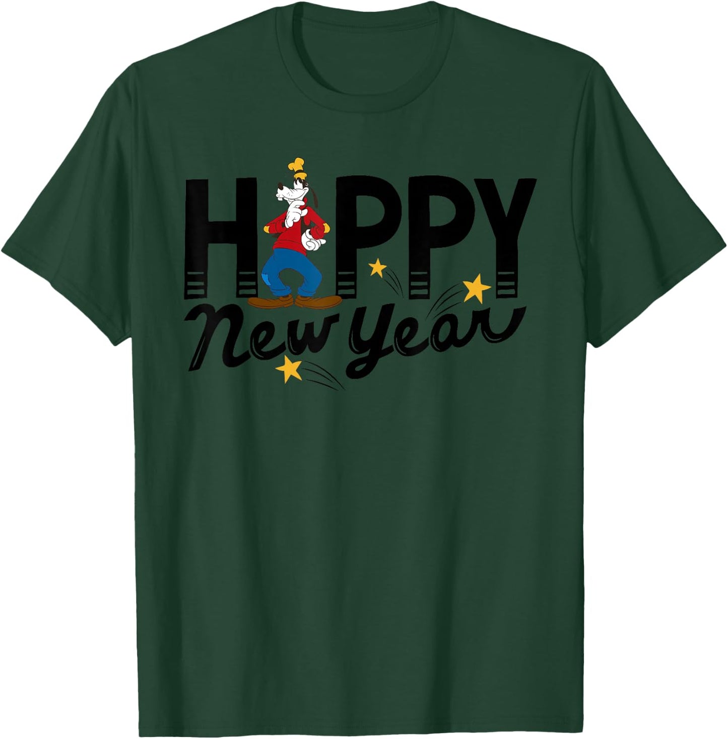 Disney Vintage Goofy Happy New Year T-Shirt - T-Shirt | Forest