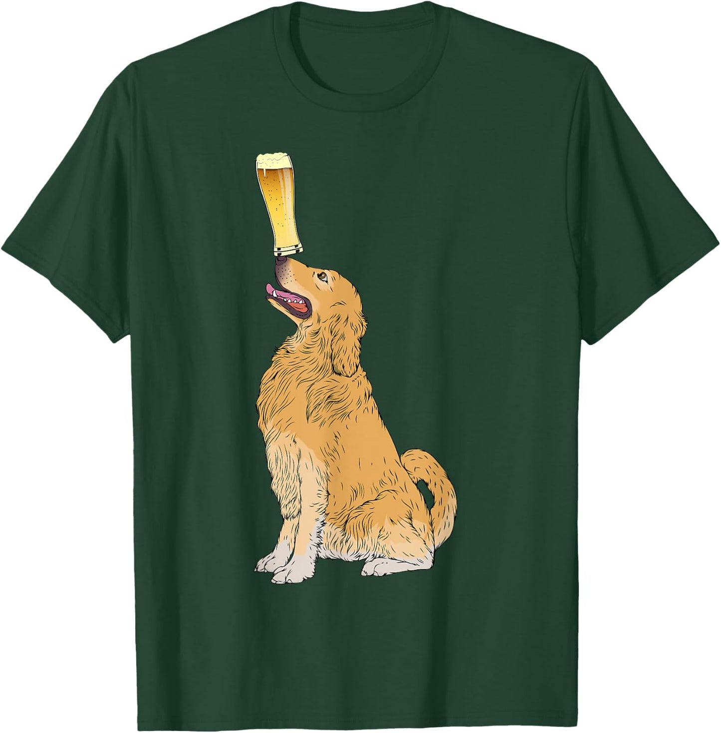 Golden Retriever Beer Lovers Shirt Craft Beer T-Shirt - T-Shirt | Forest