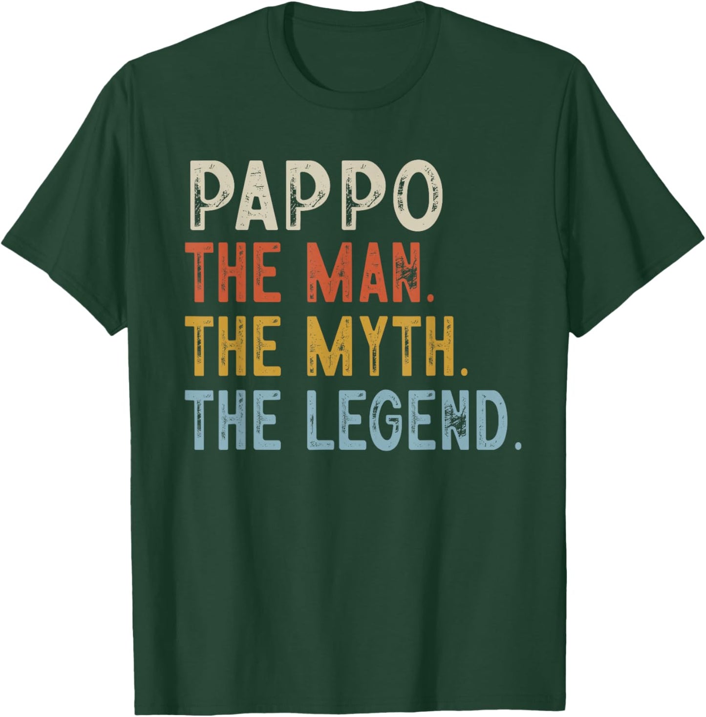 PAPPO The Grandpa The Myth The Legend Fathers Day Vintage T-Shirt - T-Shirt | Forest