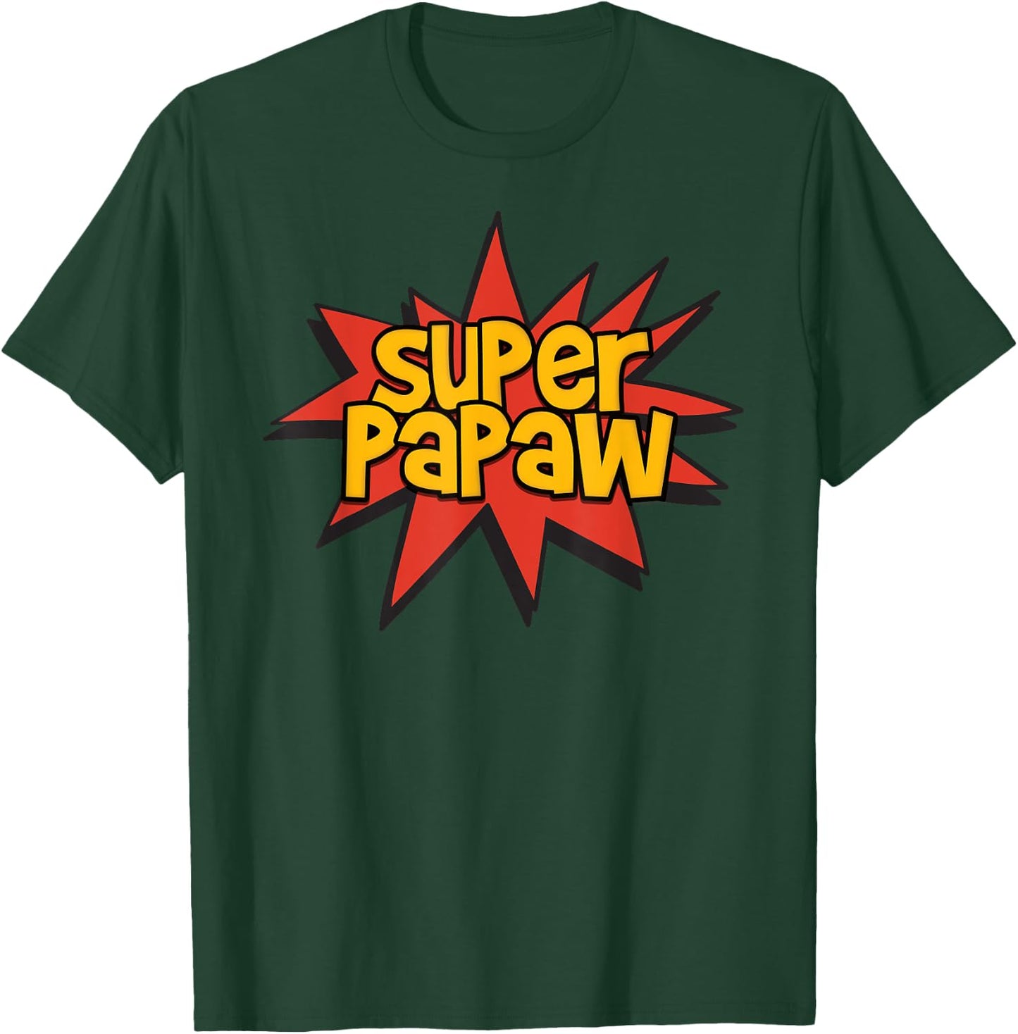Super Grandfather Comic Book Hero - Super Papaw T-Shirt - T-Shirt | Forest