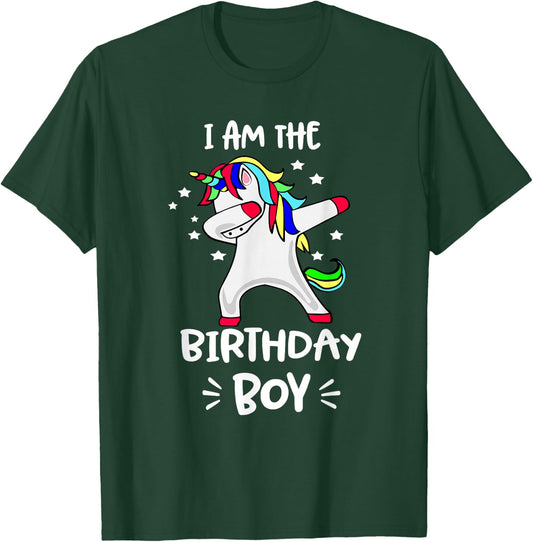 I Am The Birthday Boy Unicorn Shirt Dabbing Unicorn Shirt T-Shirt - T-Shirt | Forest