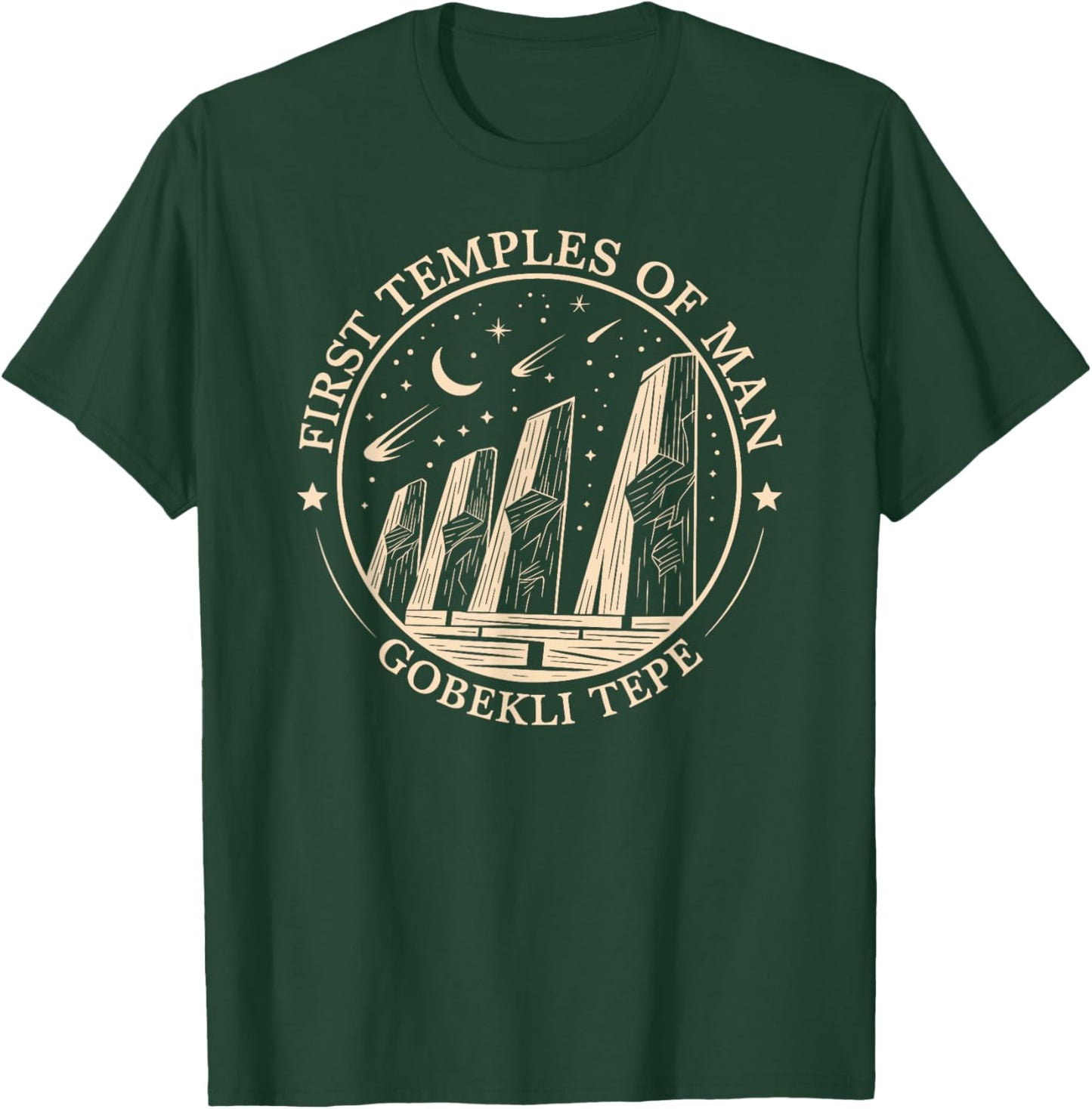 First Temples of Man Gobekli Tepe, Celestial Landmark Fun T-Shirt - T-Shirt | Forest
