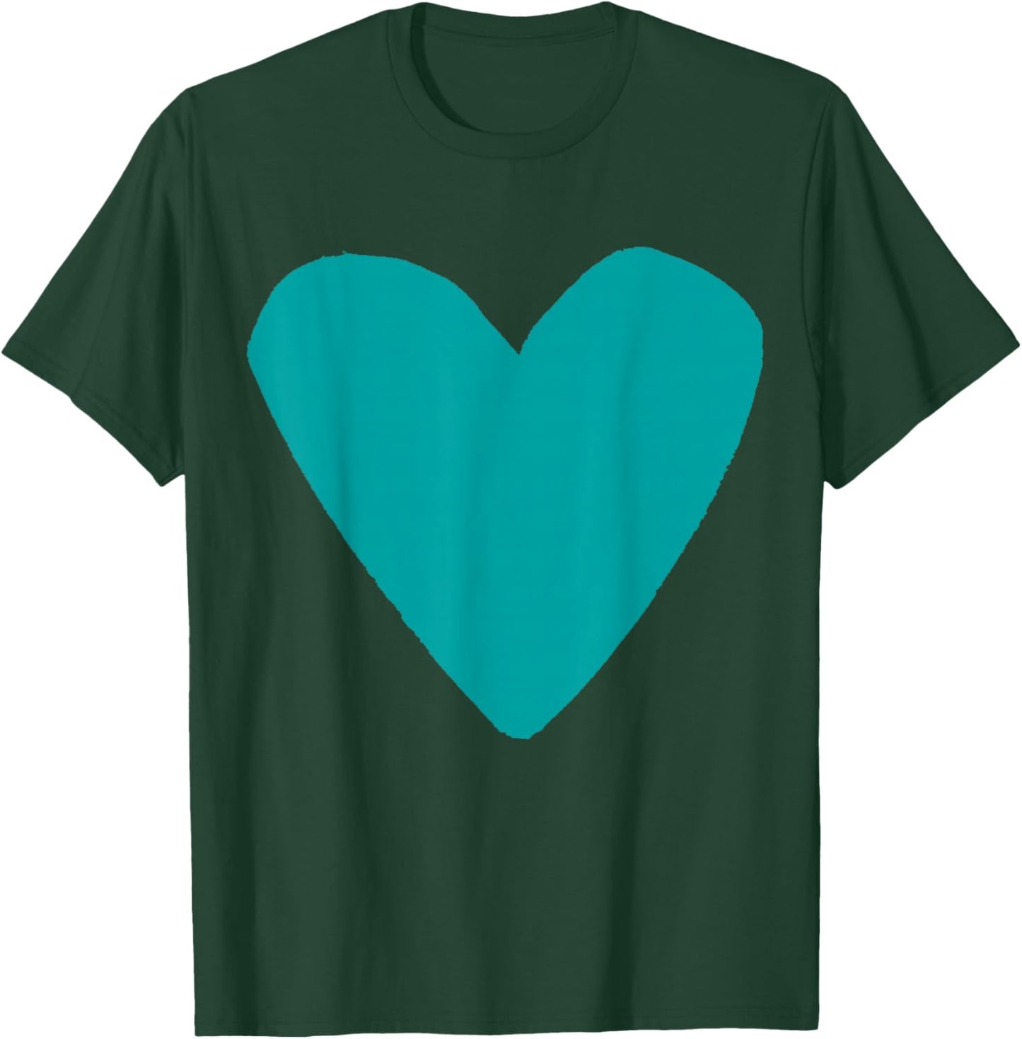 Blue-Green Heart T-Shirt - T-Shirt | Forest