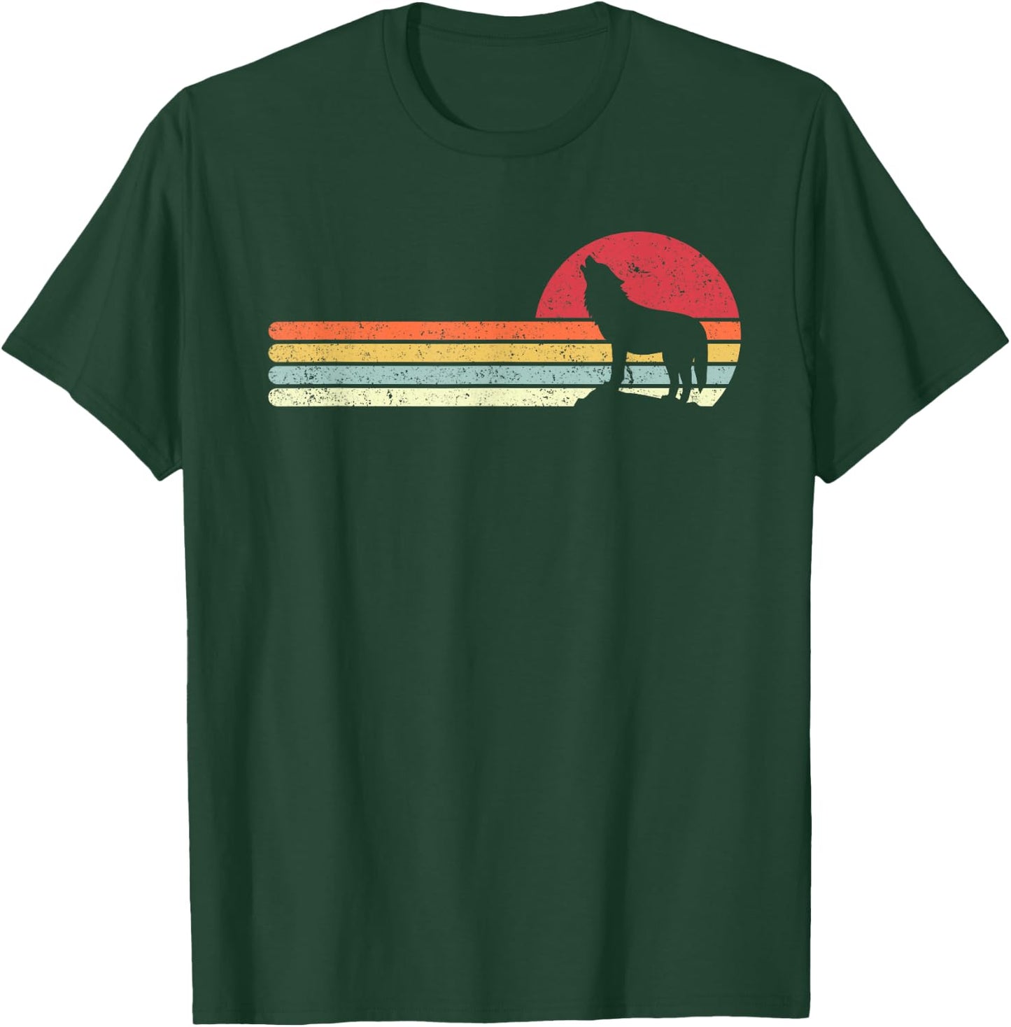Pack A Punch Retro Wolf Graphic , Black, Small T-Shirt - T-Shirt | Forest