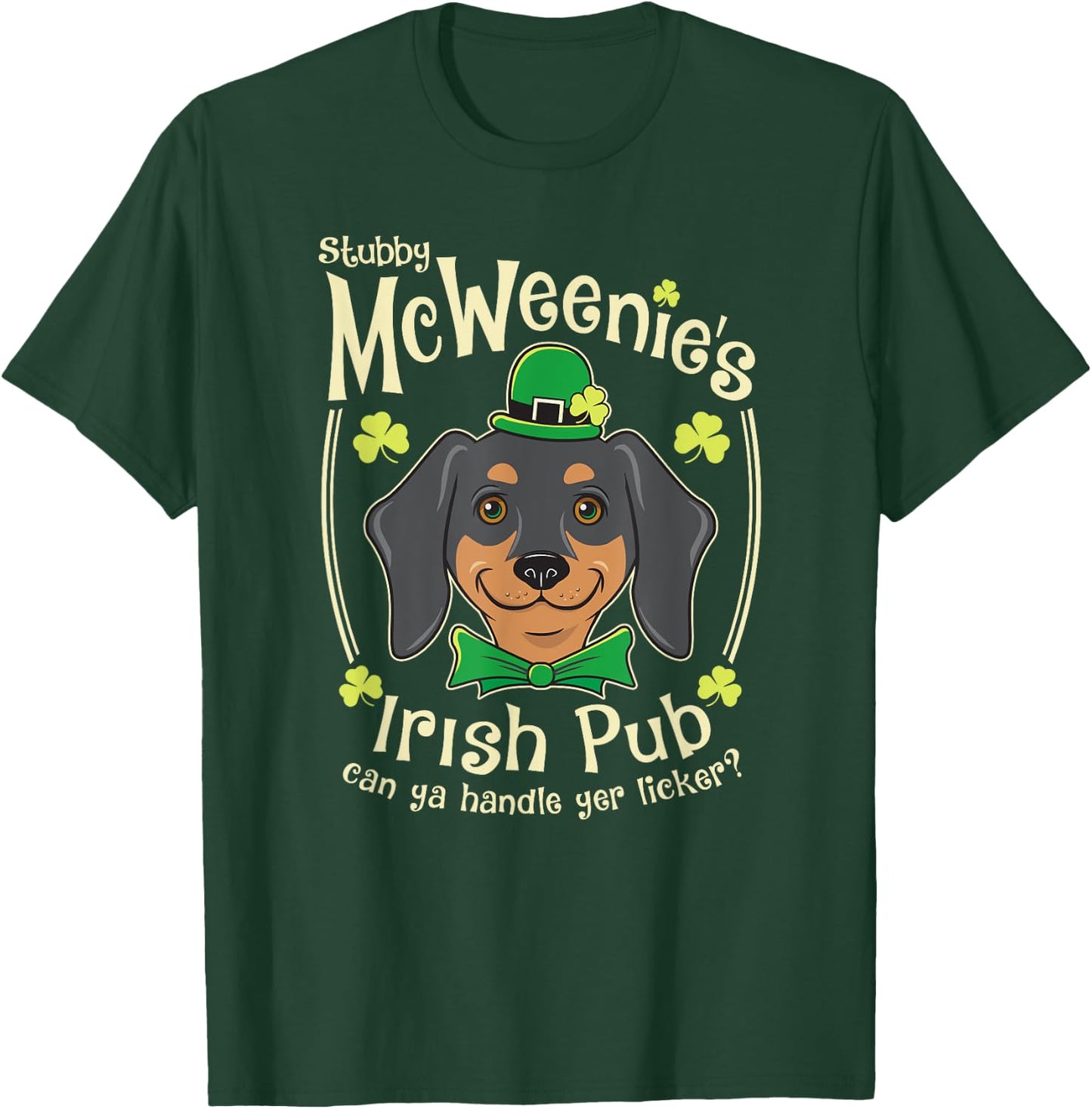Funny Dachshund St. Patrick's Day Irish Pub T-Shirt - T-Shirt | Forest