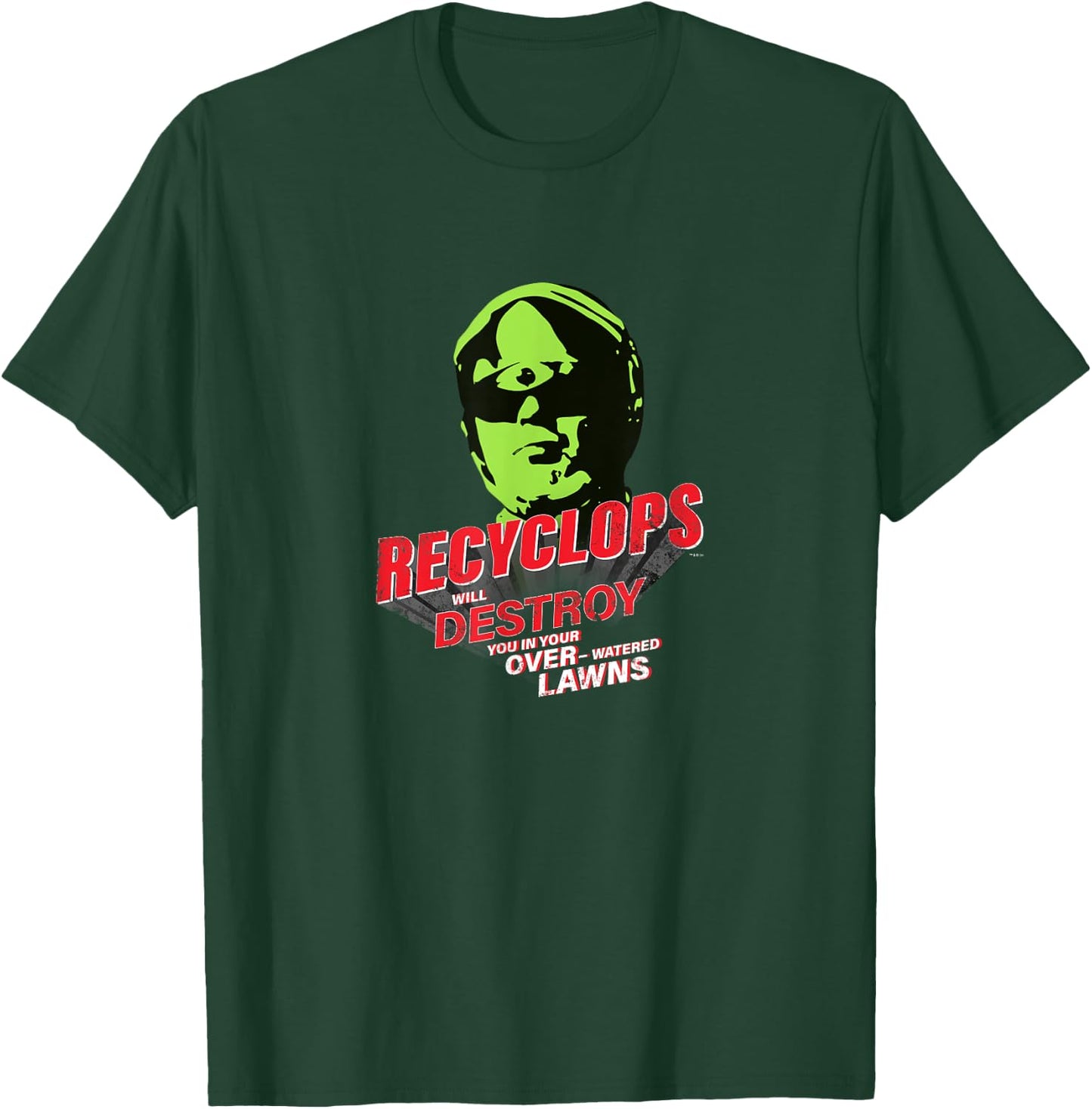 The Office Dwight Schrute Recyclops Over-Watered Lawn T-Shirt - T-Shirt | Forest