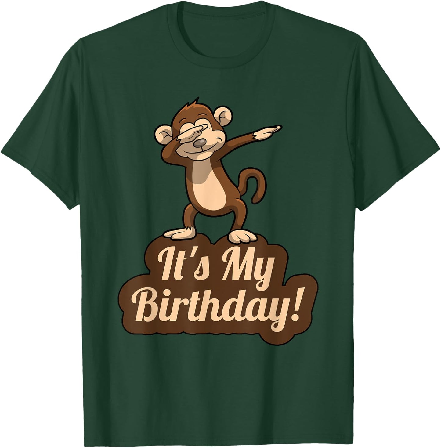 It's My Birthday Dabbing Monkey , Women, Kids T-Shirt - T-Shirt | Forest