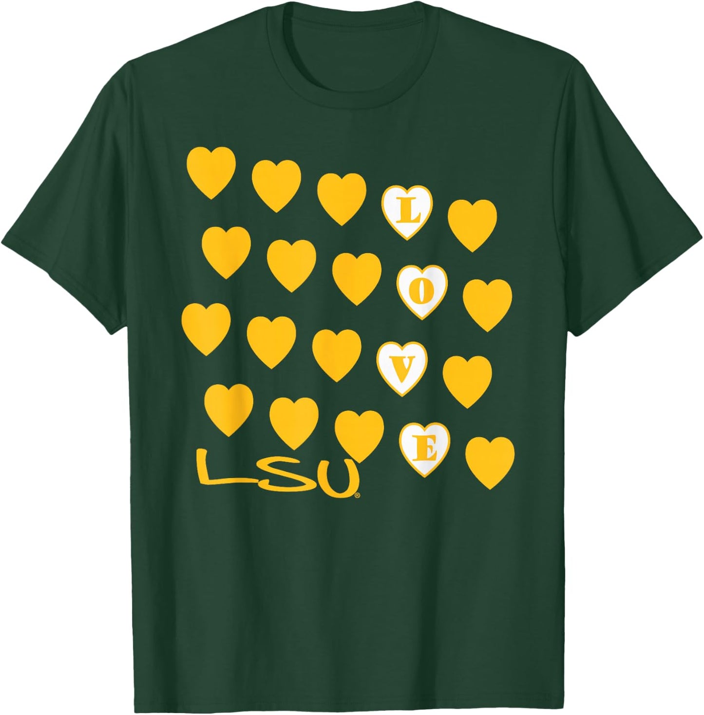 LSU Tigers Valentine Love Purple Officially Licensed T-Shirt - T-Shirt | Forest
