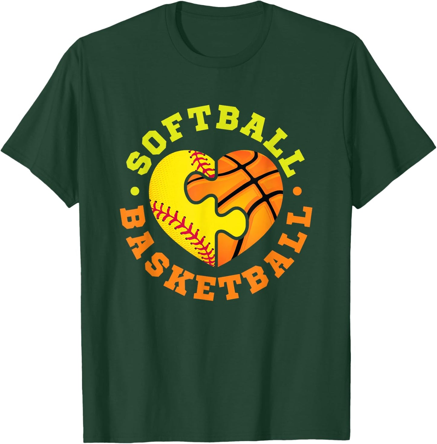 Softball Basketball T-Shirt - T-Shirt | Forest