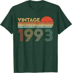 30 Year Old Birthday Vintage Classic Born In 1993 T-Shirt - T-Shirt | Forest