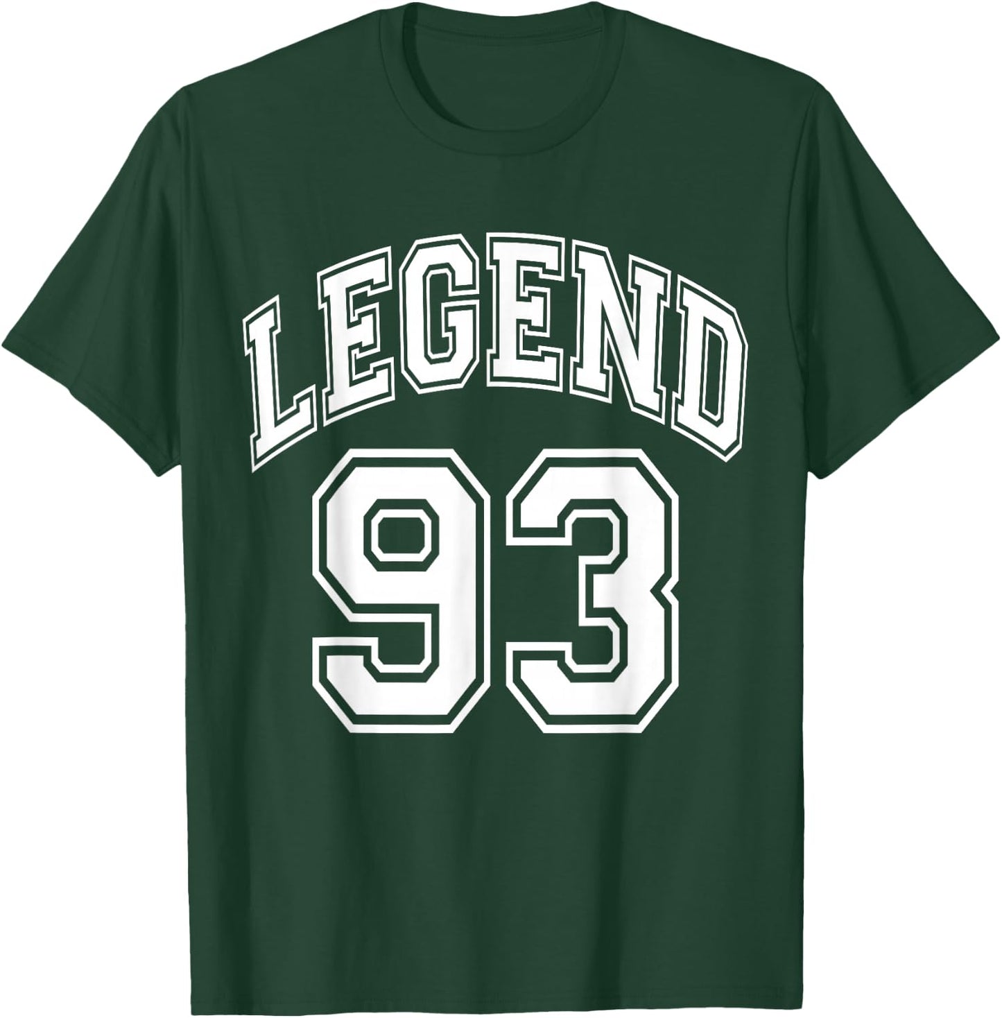 Legend 93 Years Old Number Team 93rd Birthday 1993 T-Shirt - T-Shirt | Forest
