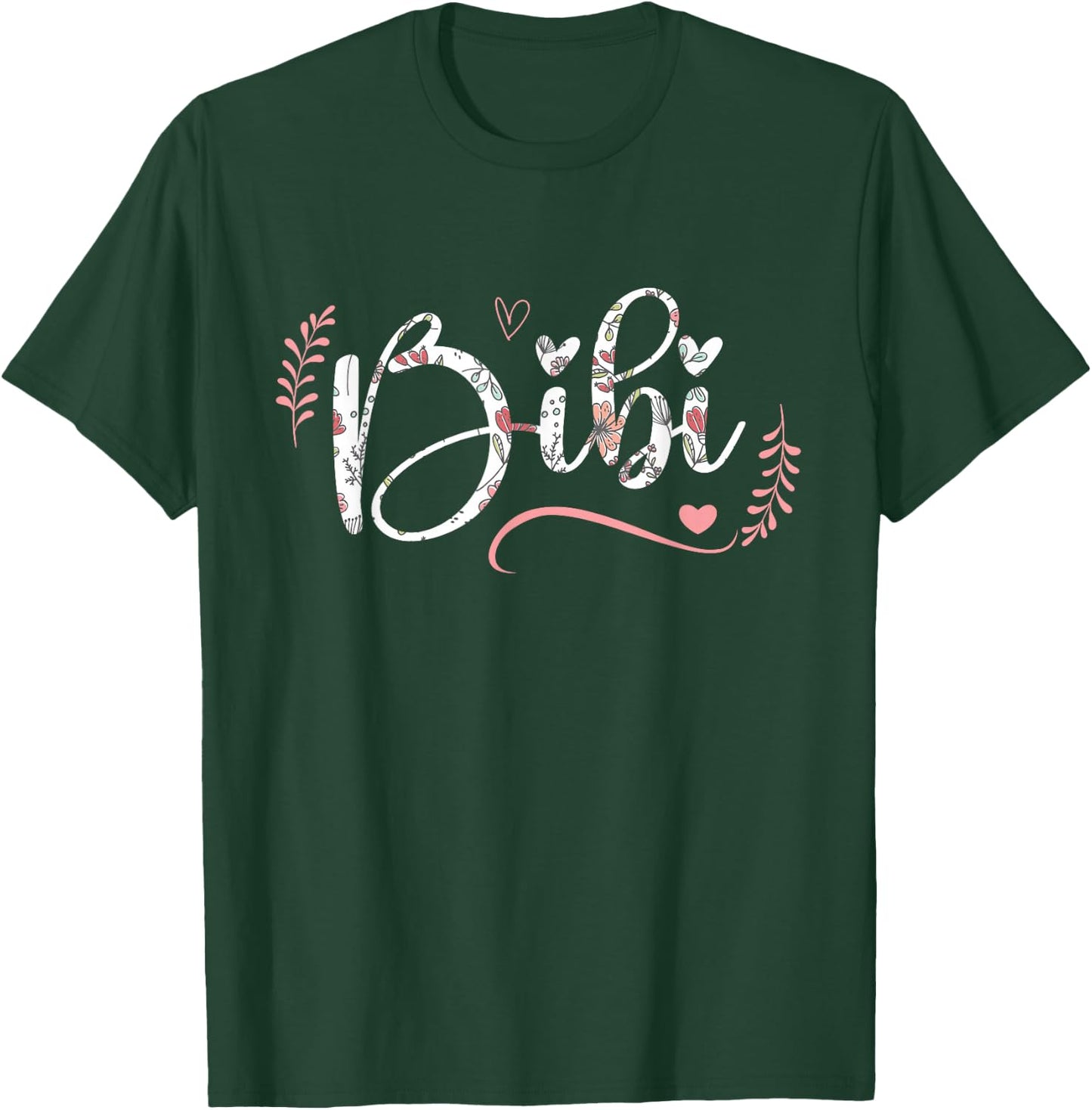 Bibi Floral Grandma Christmas Mother's Day Grandparents T-Shirt - T-Shirt | Forest