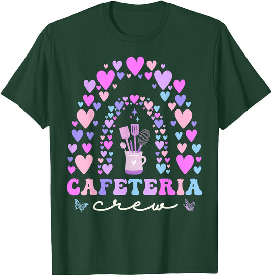 Cafeteria Crew Nutrition Food Services Worker Lunch Lady T-Shirt - T-Shirt | Forest