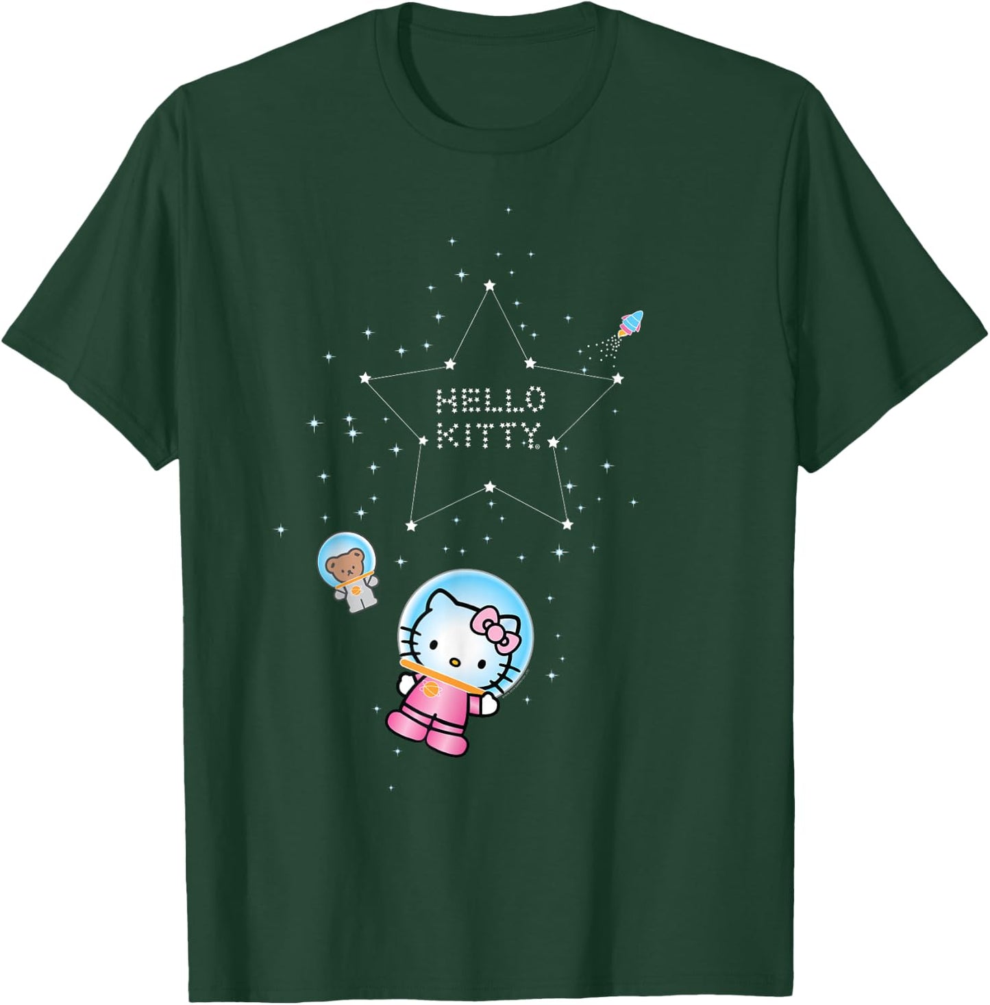 Hello Kitty Constellation Stars Astronaut T-Shirt - T-Shirt | Forest