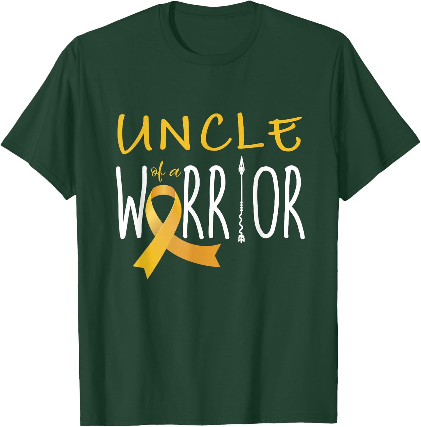 Childhood cancer awareness Uncle of a warrior T-Shirt - T-Shirt | Forest