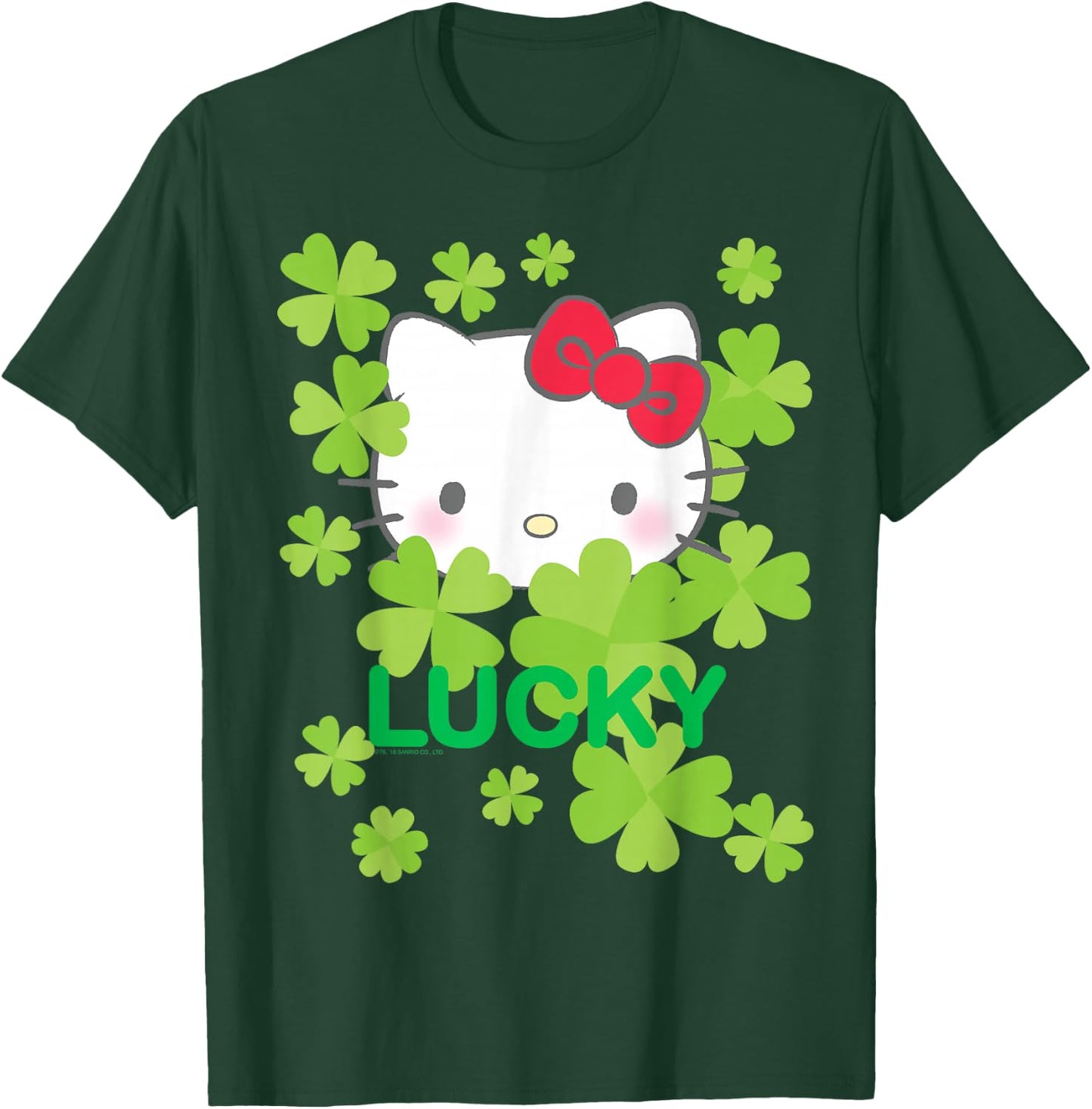 Hello Kitty Lucky Clover St. Patrick's Day Shirt T-Shirt - T-Shirt | Forest