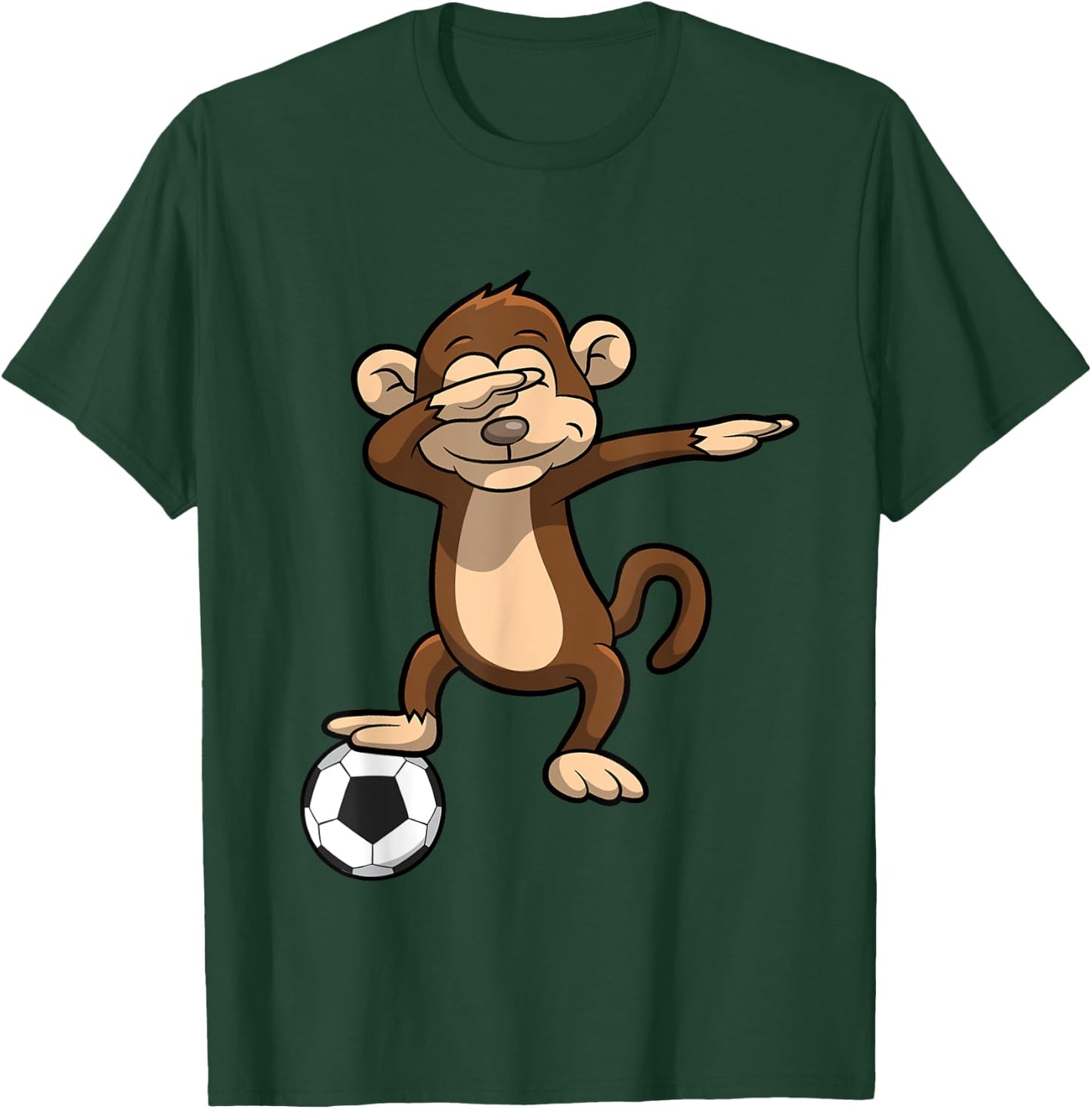 Dabbing Soccer Monkey Dab T-Shirt - T-Shirt | Forest
