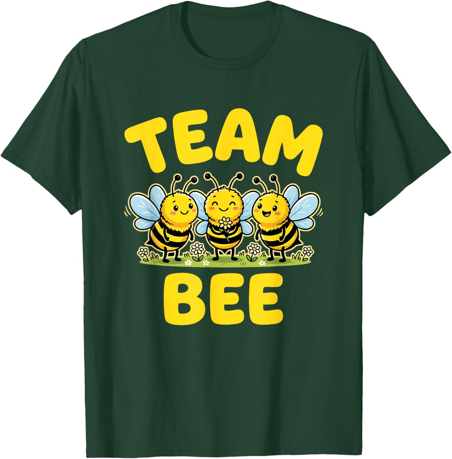 Team Bee Cute Bees Funny Matching Group Design T-Shirt - T-Shirt | Forest