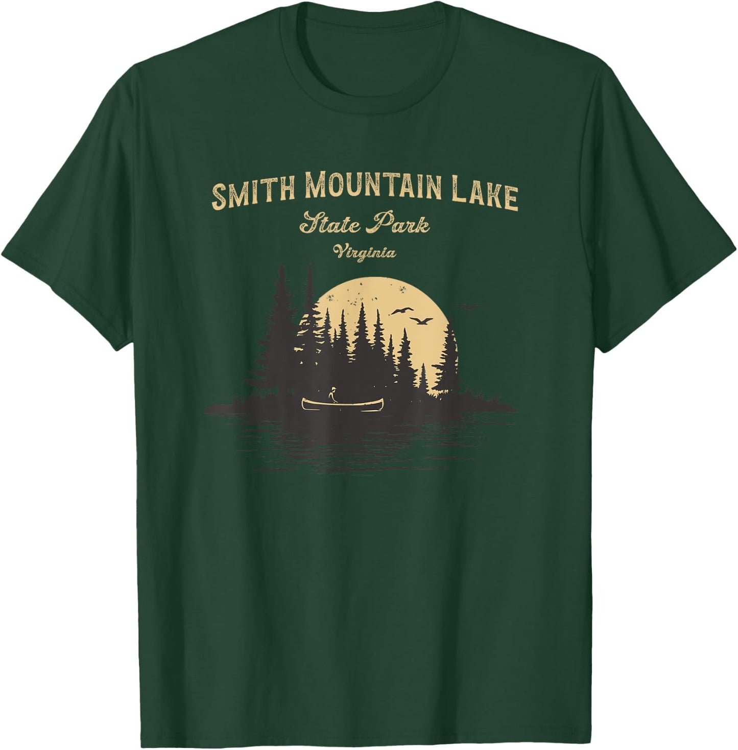 Smith Mountain Lake State Park Virginia Lake River Canoe T-Shirt - T-Shirt | Forest